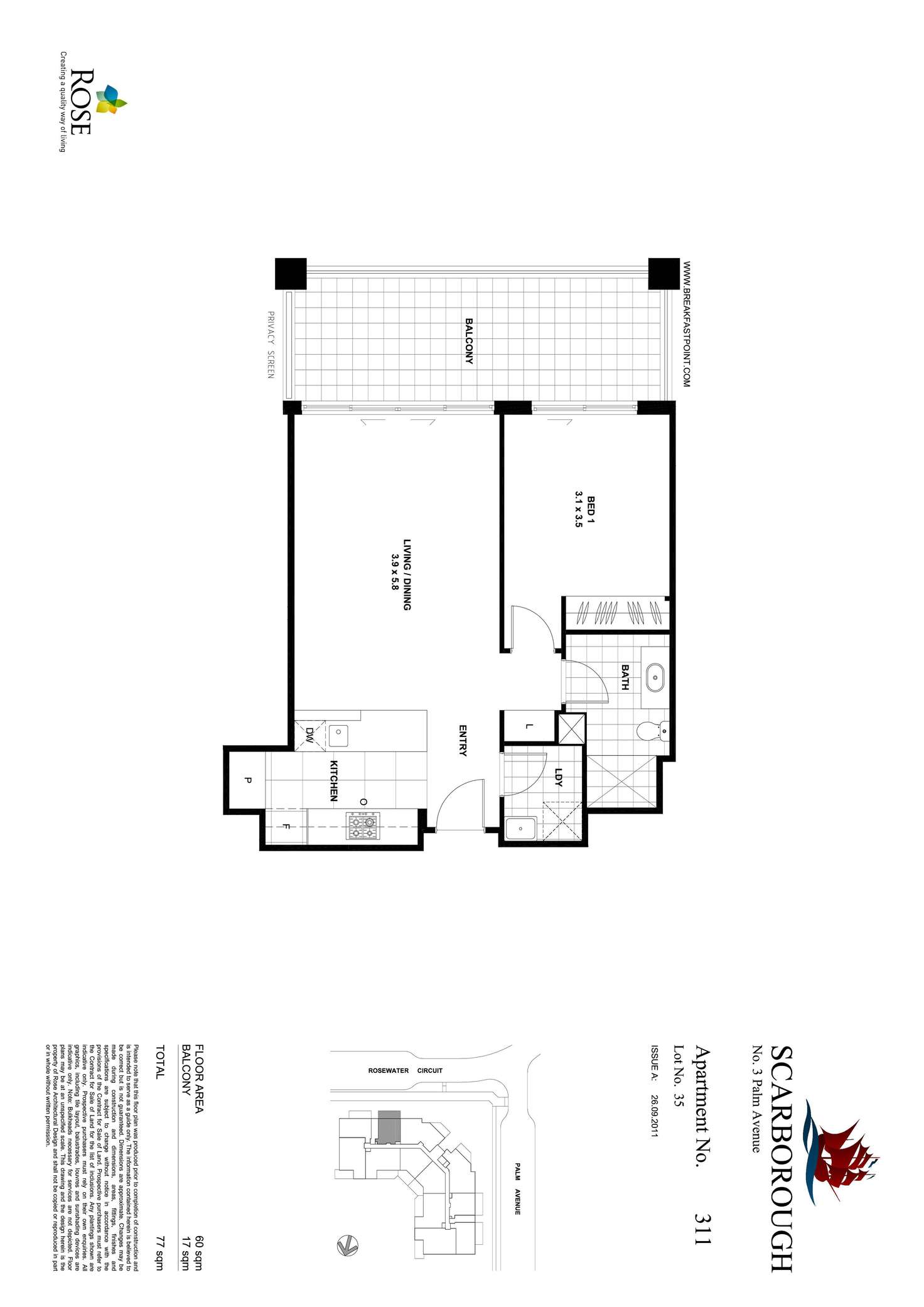 Floorplan of Homely apartment listing, 311/3 Palm Avenue, Breakfast Point NSW 2137