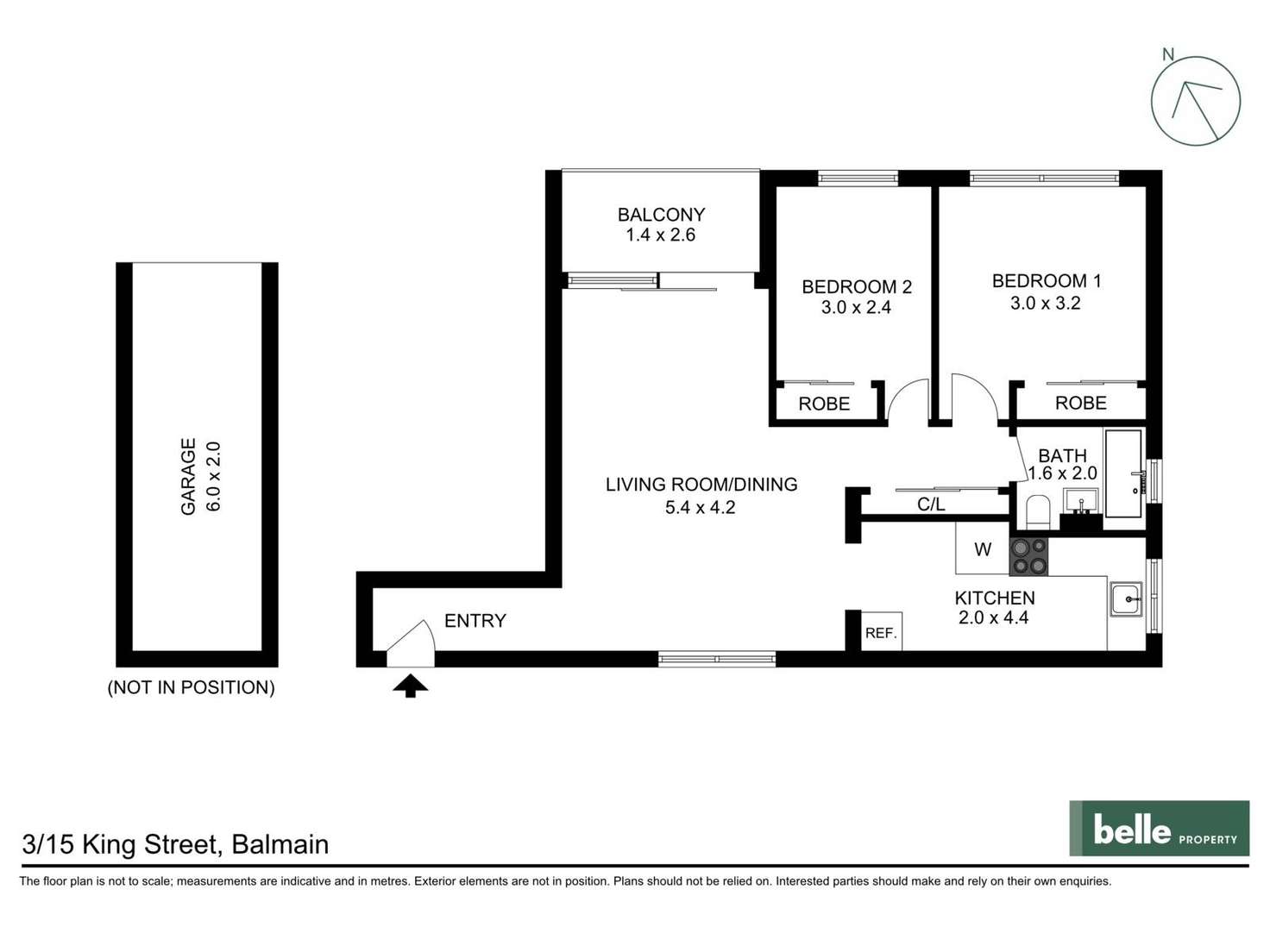 Floorplan of Homely apartment listing, 3/15 King Street, Balmain NSW 2041