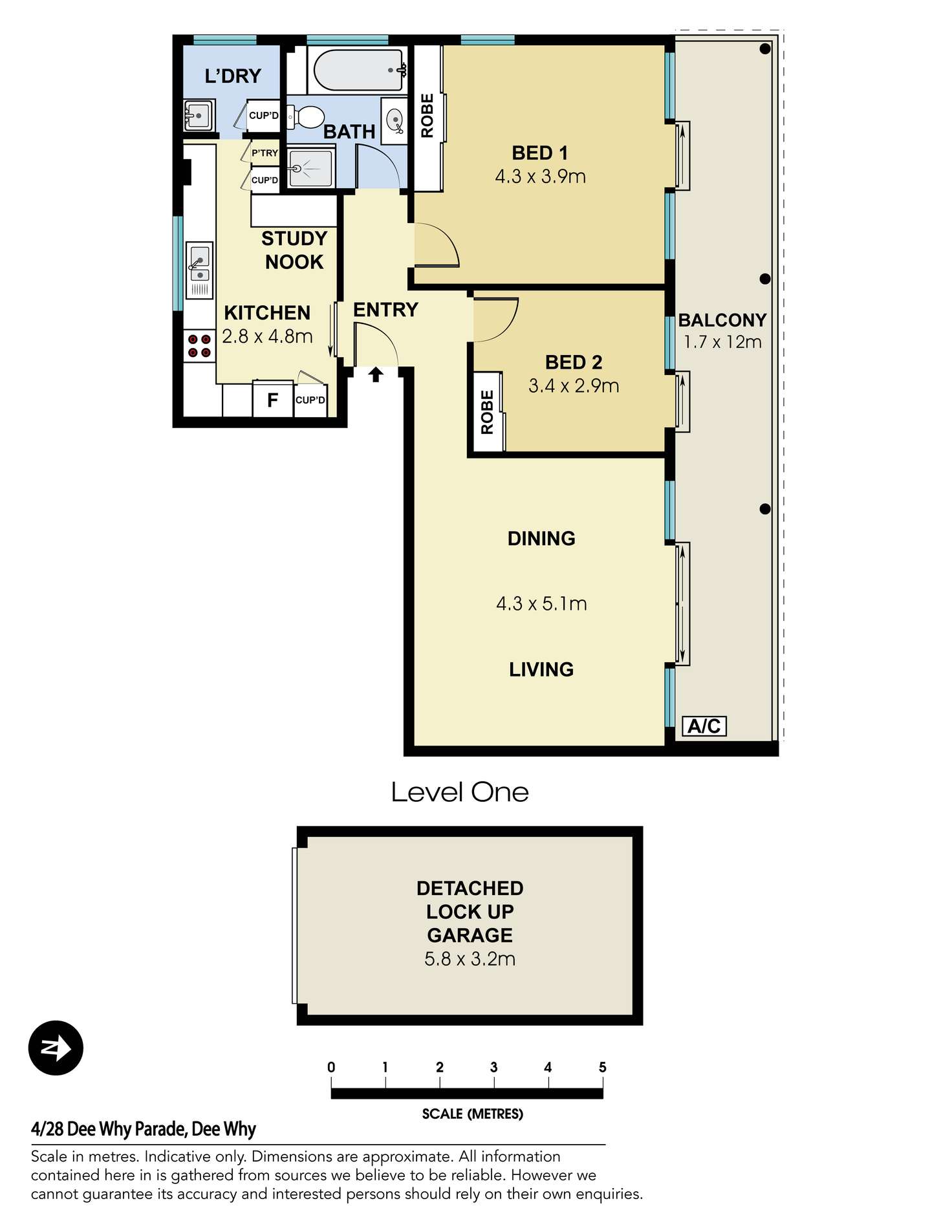 Floorplan of Homely apartment listing, 4/28 Dee Why Parade, Dee Why NSW 2099