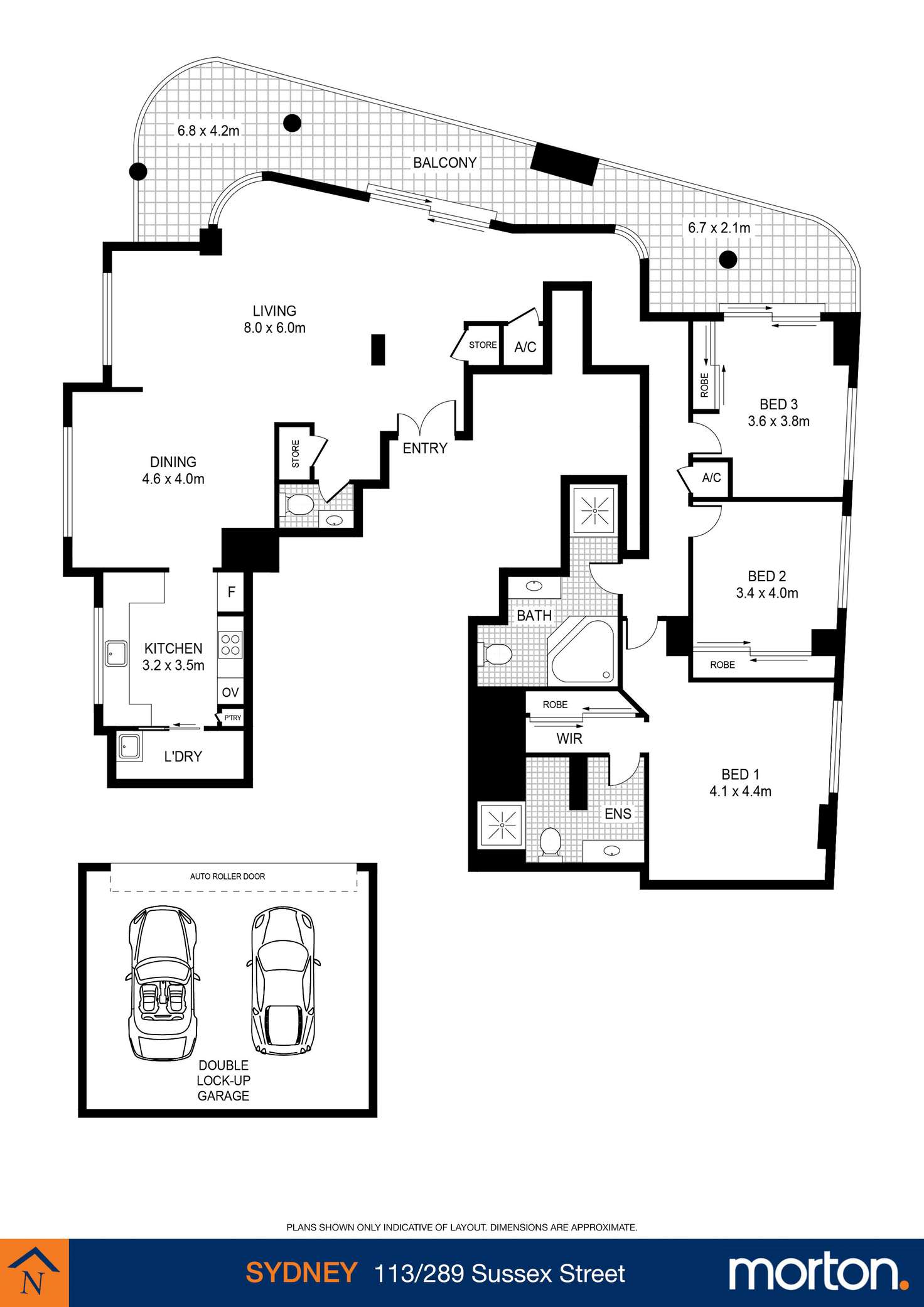 Floorplan of Homely apartment listing, 113/289 Sussex Street, Sydney NSW 2000