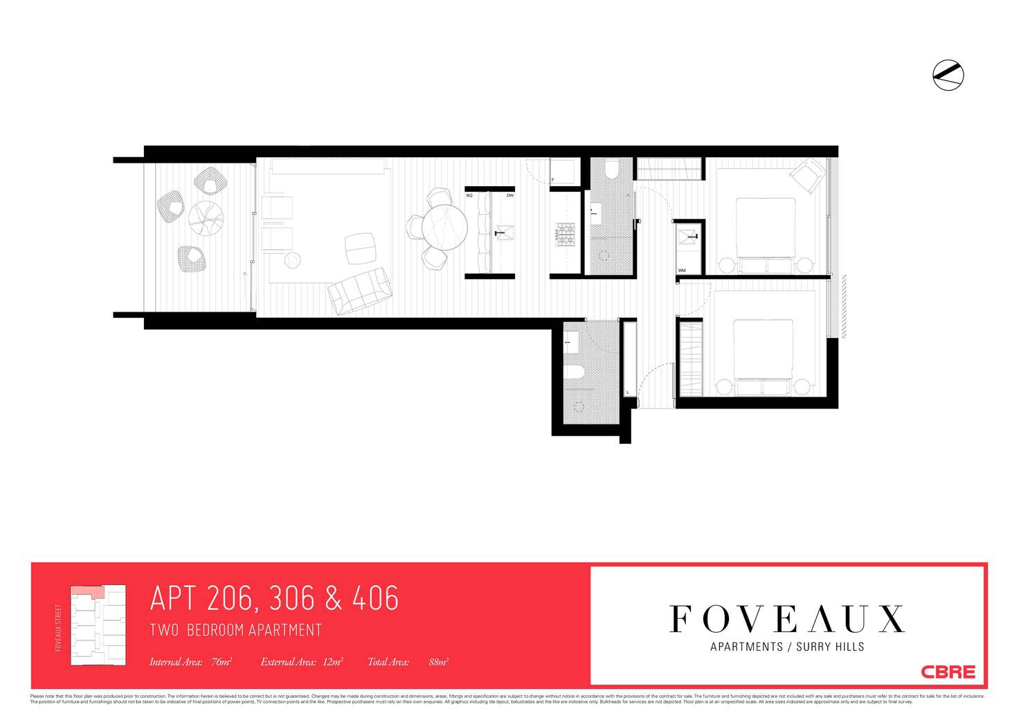 Floorplan of Homely apartment listing, 306/69-81 Foveaux Street, Surry Hills NSW 2010