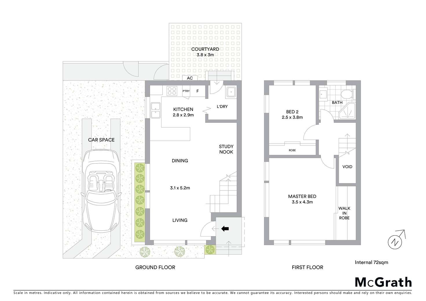 Floorplan of Homely townhouse listing, 1/6 Derwent Street, South Hurstville NSW 2221