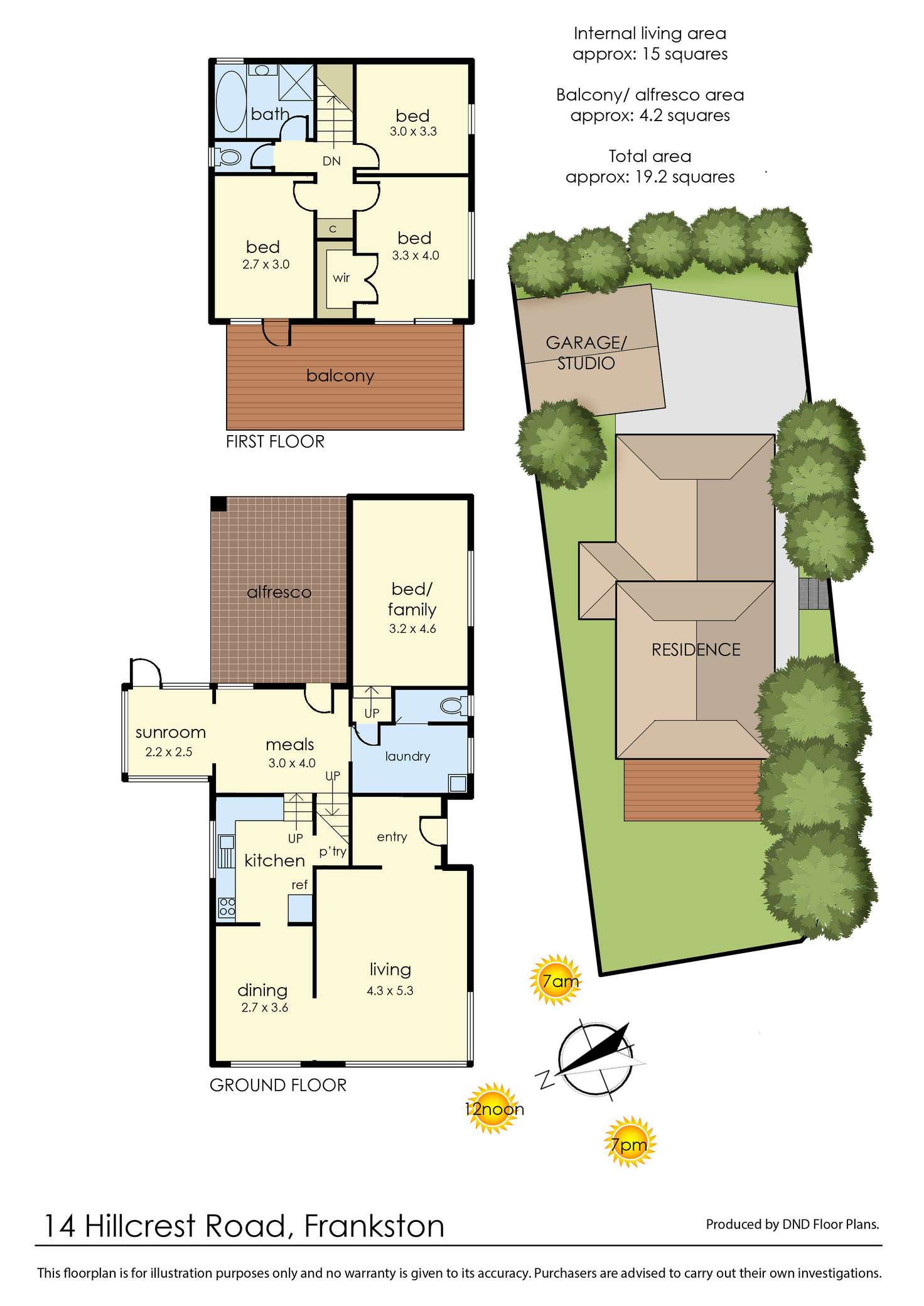 Floorplan of Homely house listing, 14 Hillcrest Road, Frankston VIC 3199