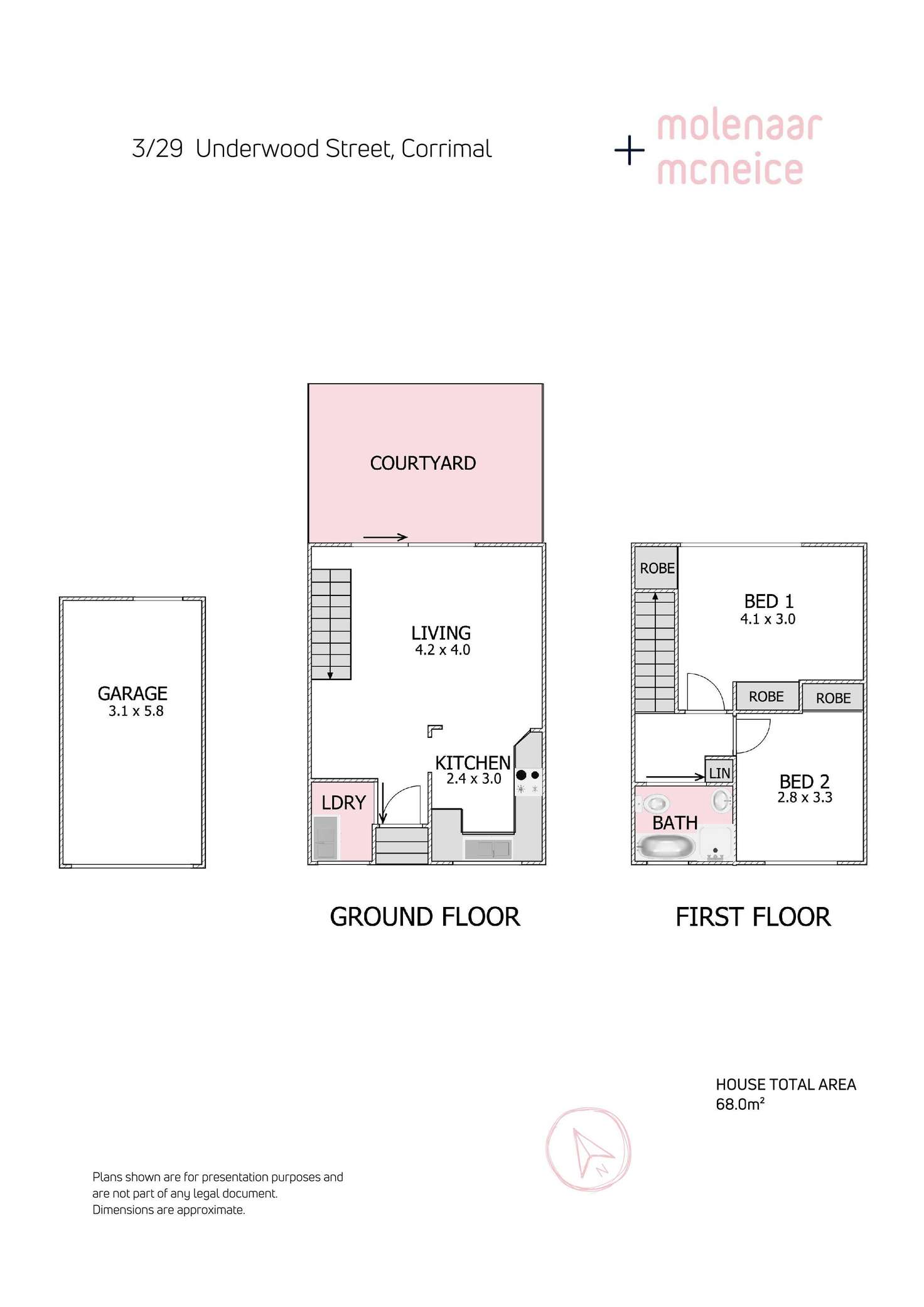 Floorplan of Homely townhouse listing, 3/29 Underwood Street, Corrimal NSW 2518
