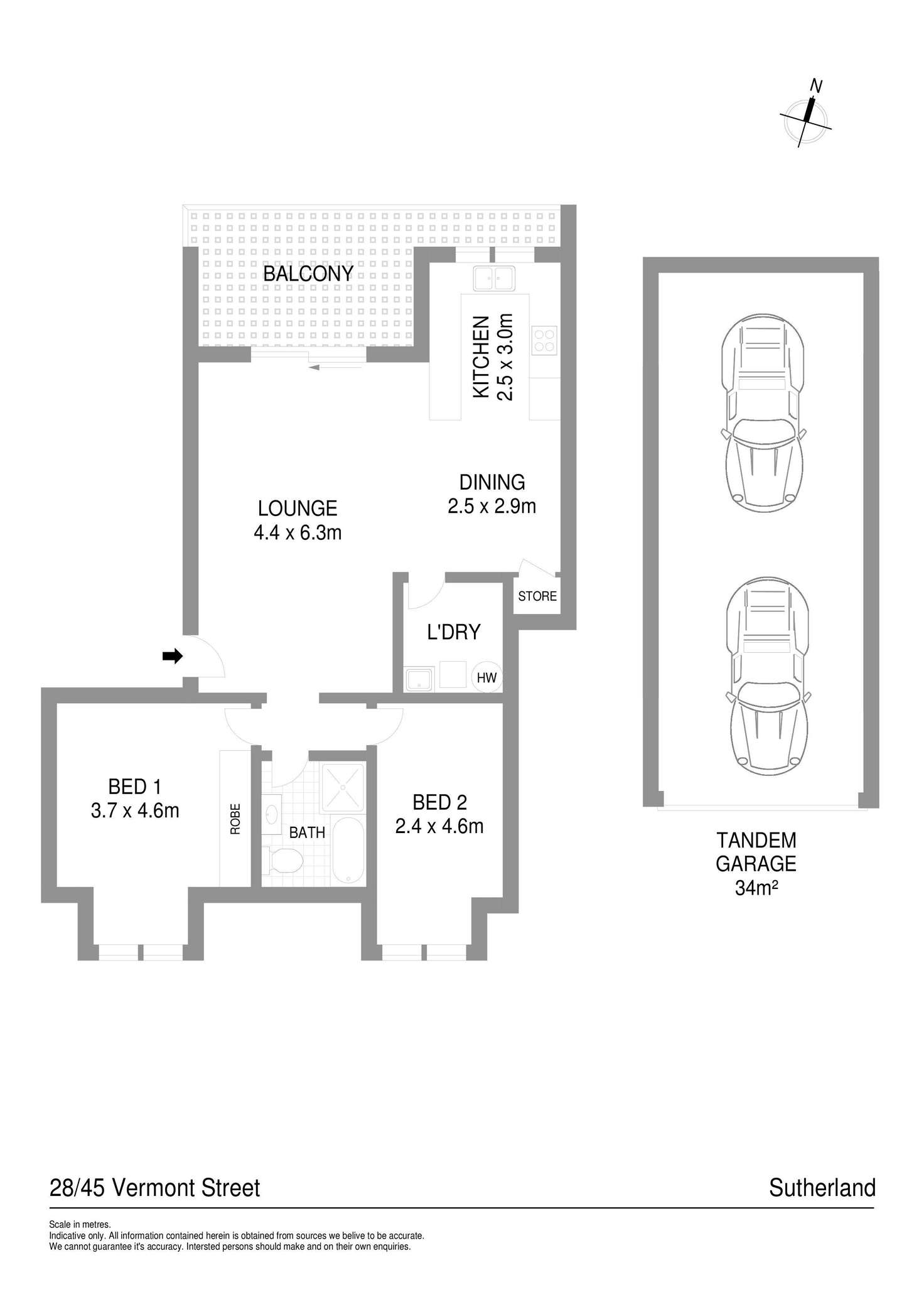 Floorplan of Homely apartment listing, 28/45 Vermont Street, Sutherland NSW 2232