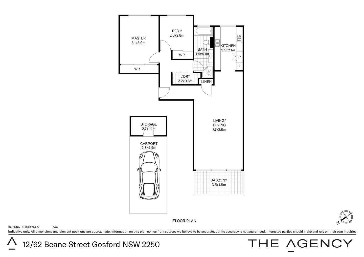 Floorplan of Homely unit listing, 12/62 Beane Street, Gosford NSW 2250