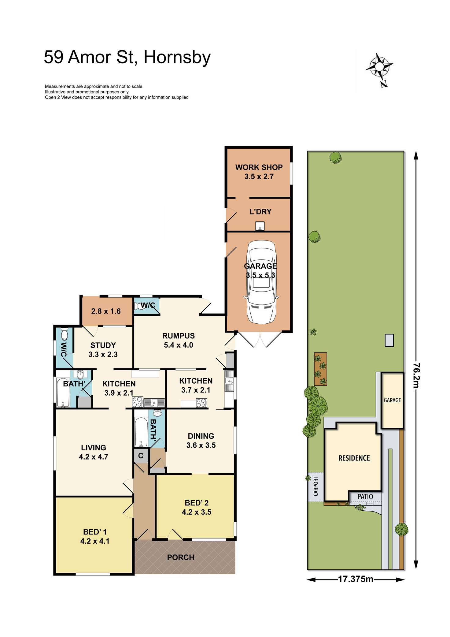 Floorplan of Homely house listing, 59 Amor Street, Hornsby NSW 2077