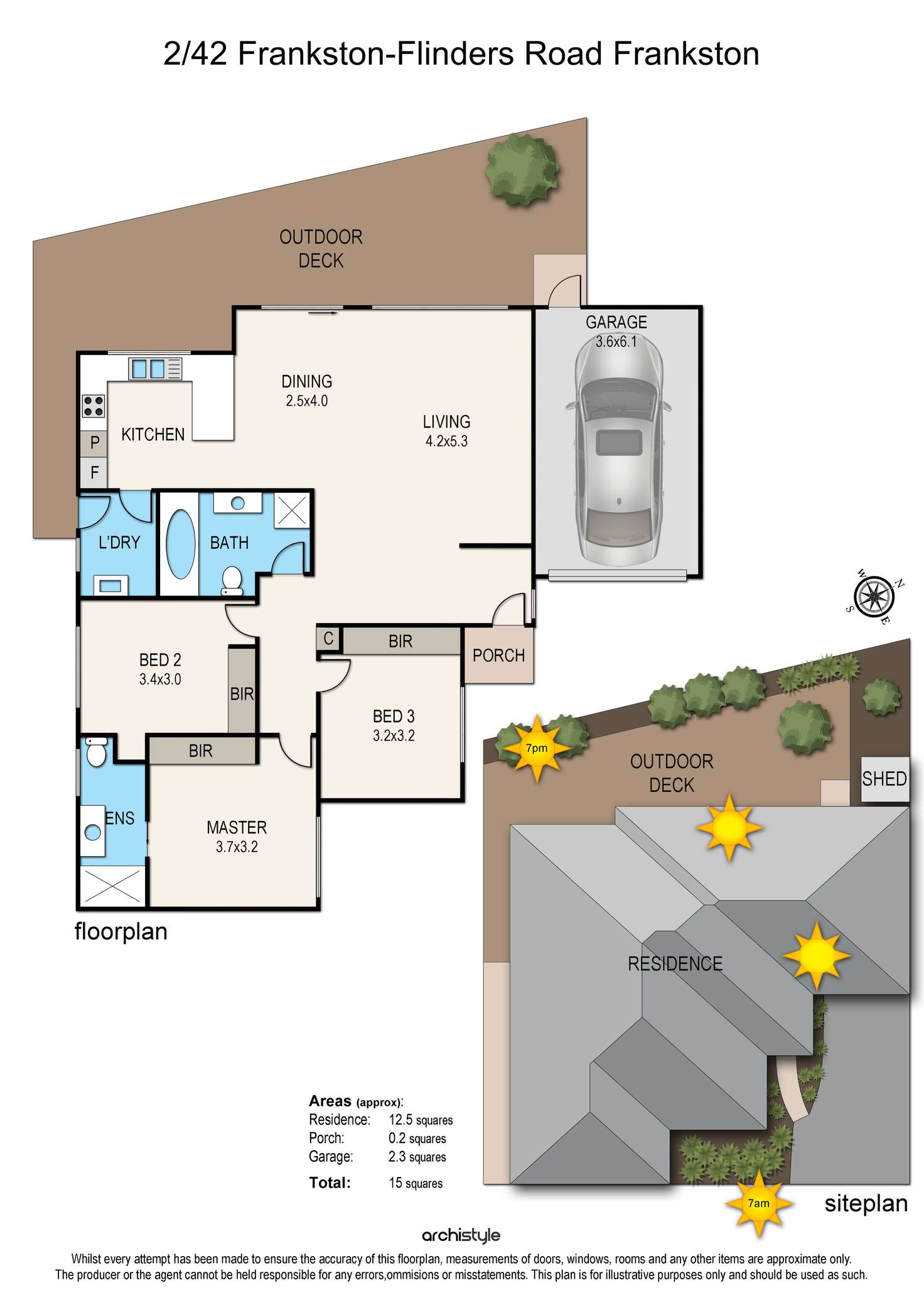 Floorplan of Homely unit listing, 2/42 Frankston-Flinders Road, Frankston VIC 3199