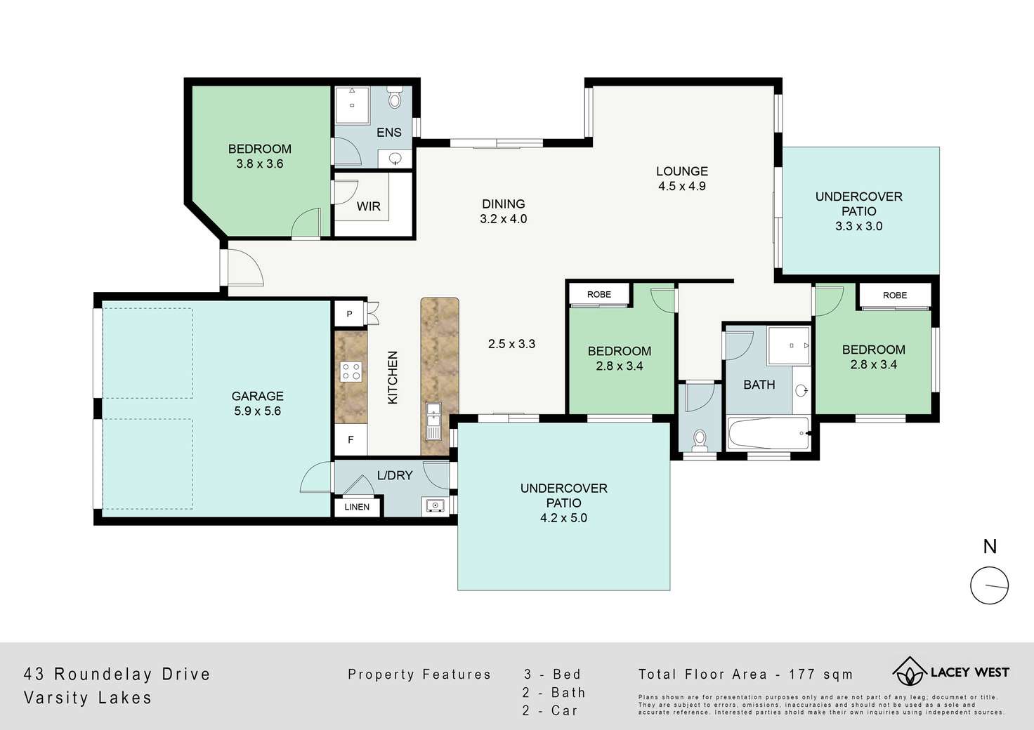 Floorplan of Homely house listing, 43 Roundelay Drive, Varsity Lakes QLD 4227