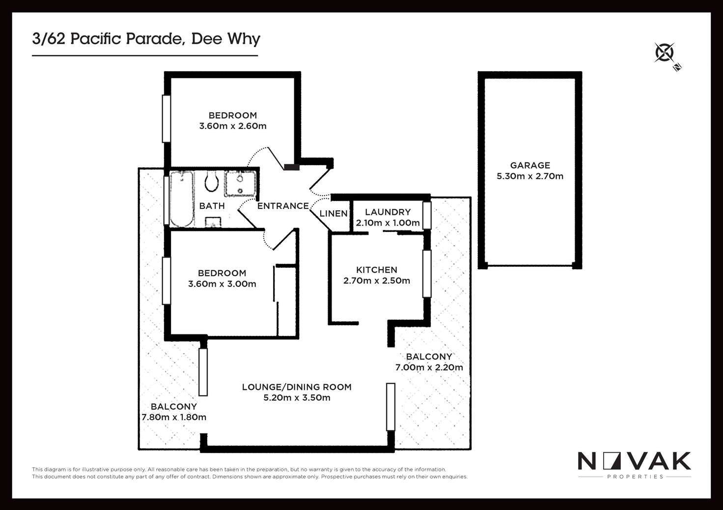 Floorplan of Homely apartment listing, 3/62 Pacific Parade, Dee Why NSW 2099