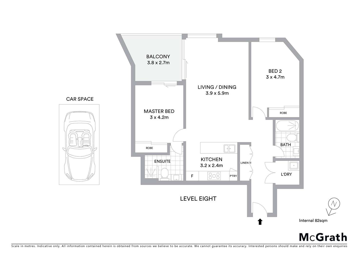 Floorplan of Homely unit listing, 802/2 Chisholm Street, Wolli Creek NSW 2205