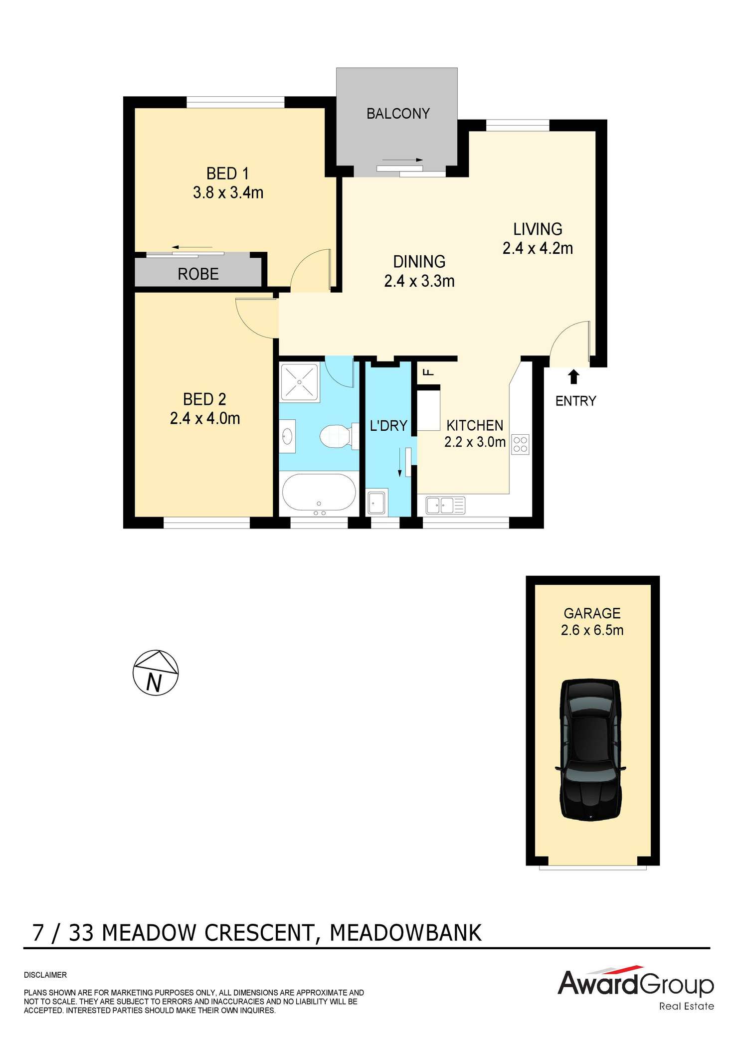 Floorplan of Homely unit listing, 7/33 Meadow Crescent, Meadowbank NSW 2114