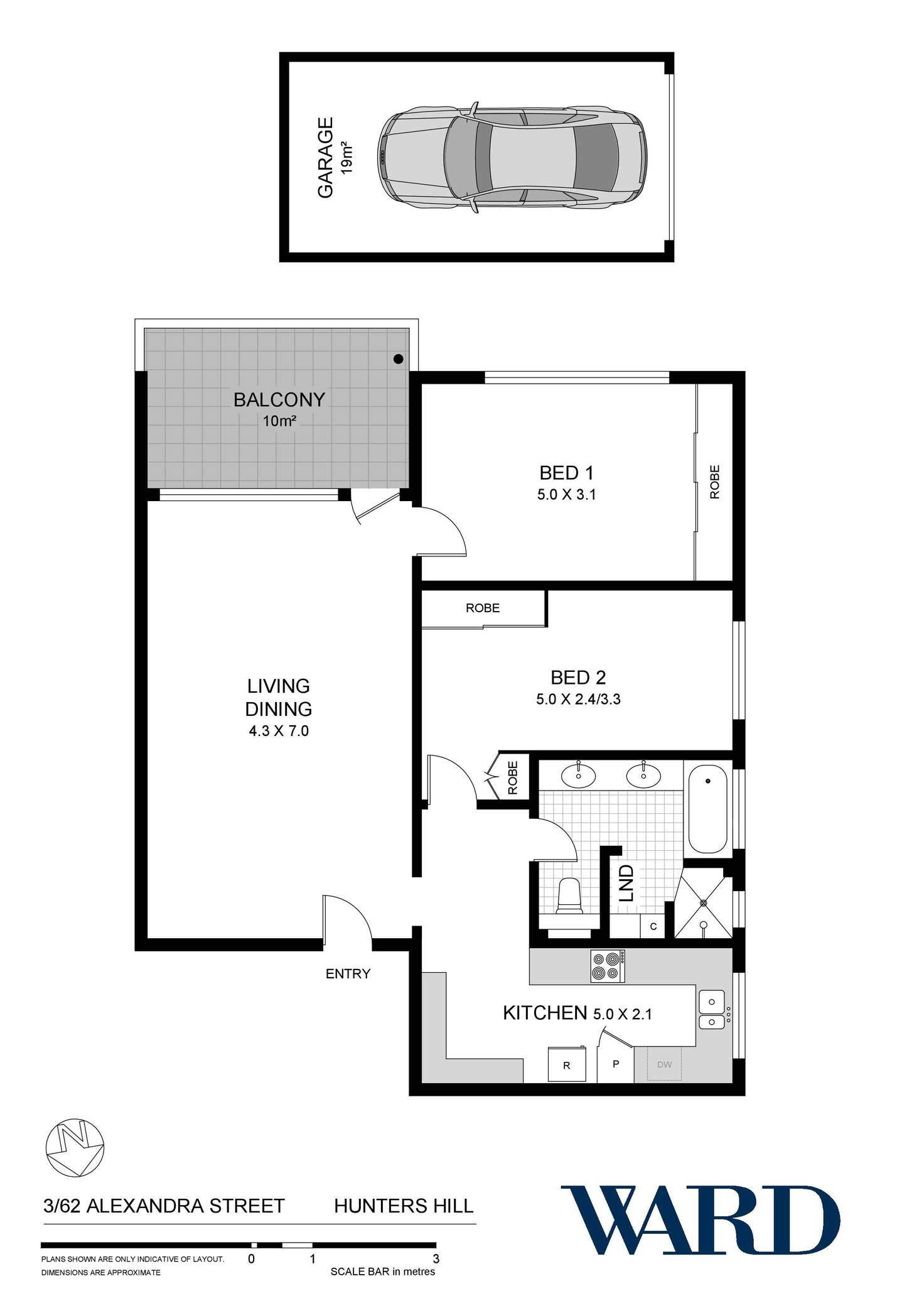 Floorplan of Homely apartment listing, 3/62 Alexandra Street, Hunters Hill NSW 2110