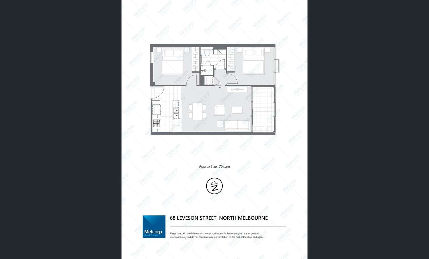 Floorplan of Homely apartment listing, 207/68 Leveson Street, North Melbourne VIC 3051