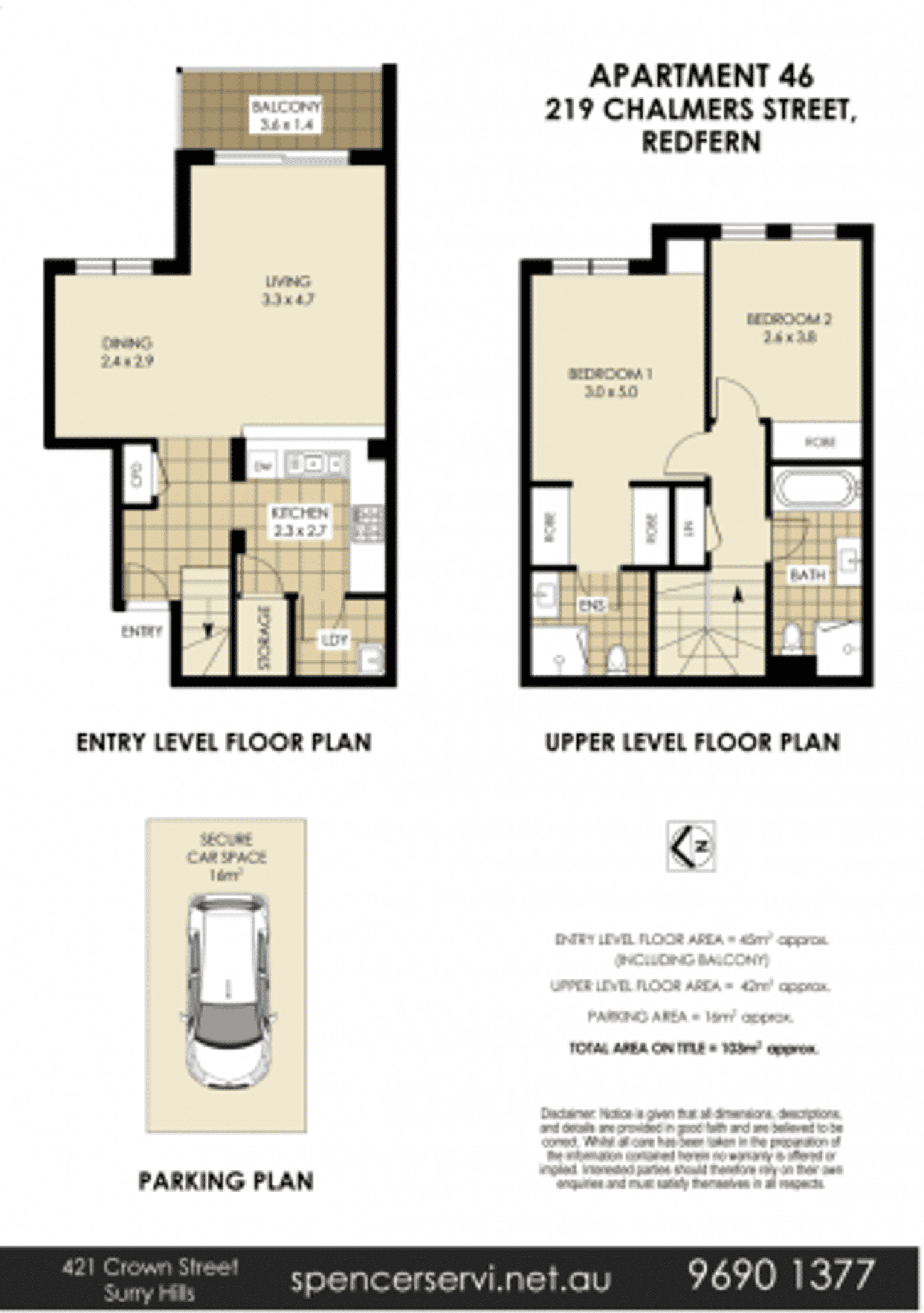 Floorplan of Homely apartment listing, 46/219 Chalmers Street, Redfern NSW 2016