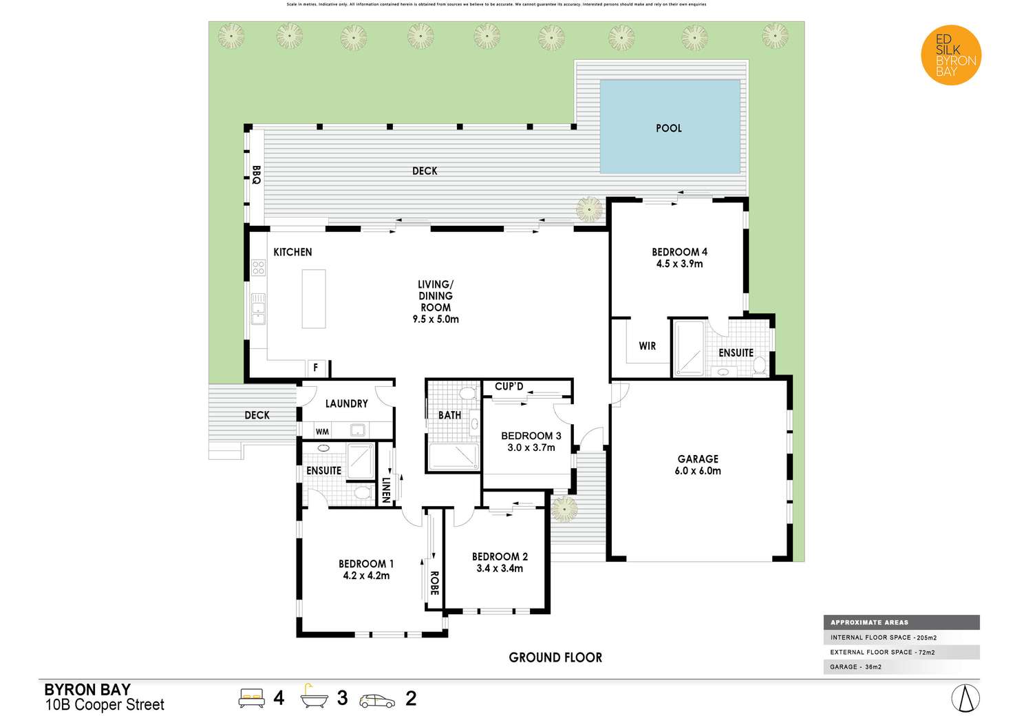 Floorplan of Homely house listing, 10b Cooper Street, Byron Bay NSW 2481
