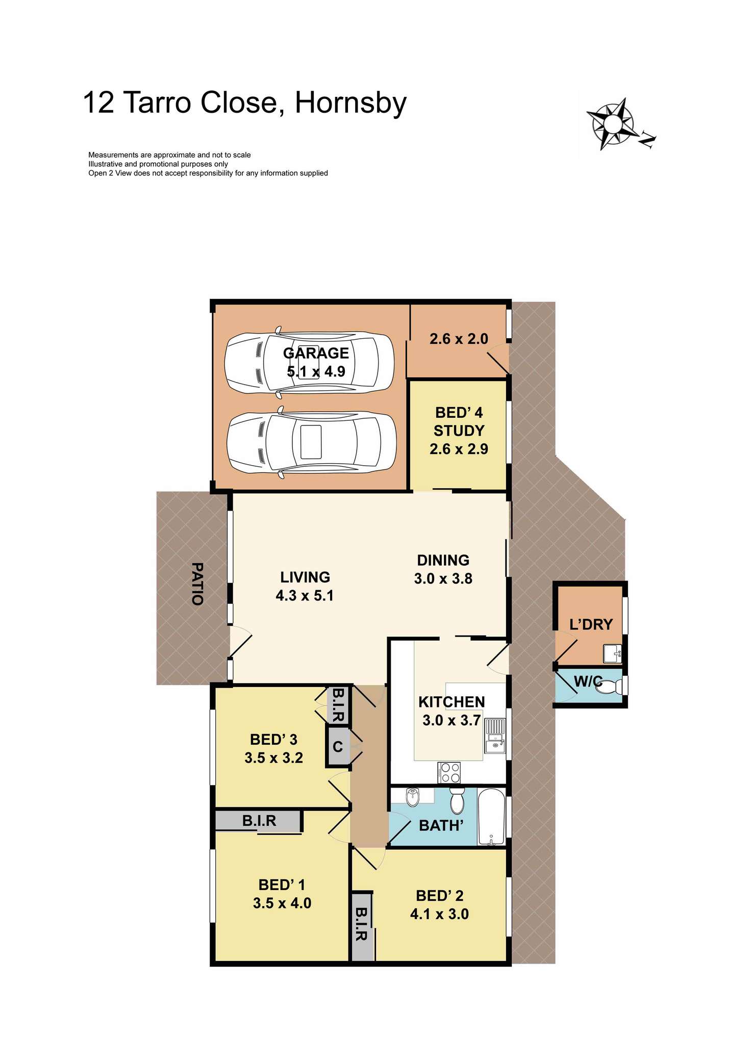 Floorplan of Homely house listing, 12 Tarro Close, Hornsby NSW 2077