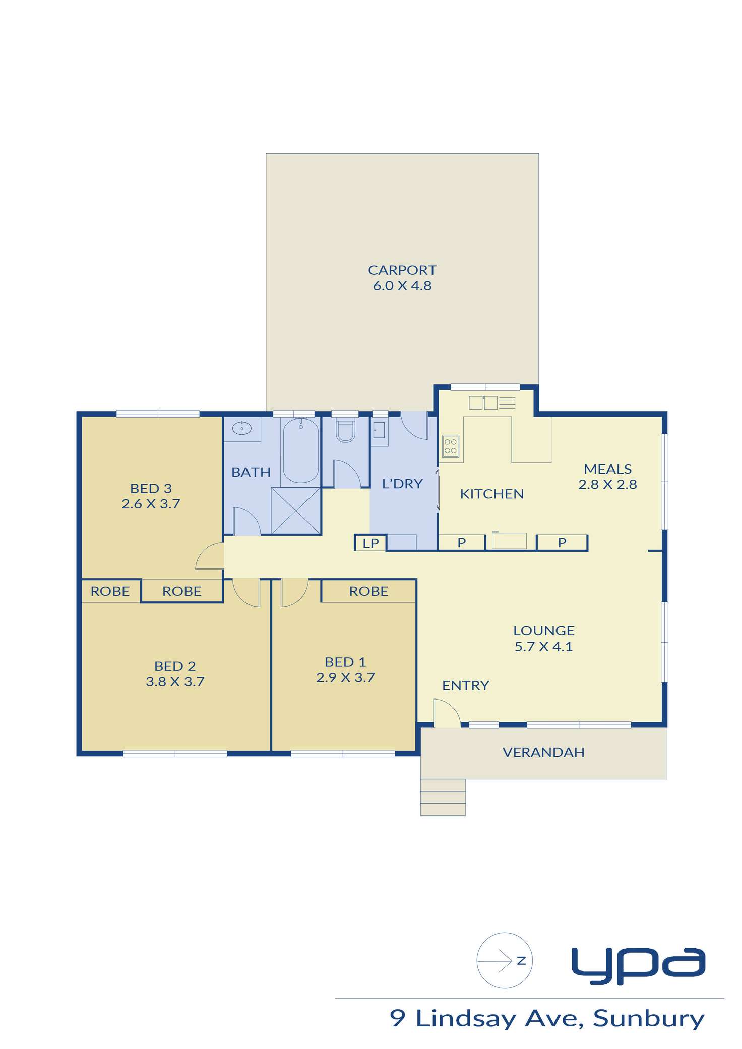 Floorplan of Homely house listing, 9 Lindsay Avenue, Sunbury VIC 3429