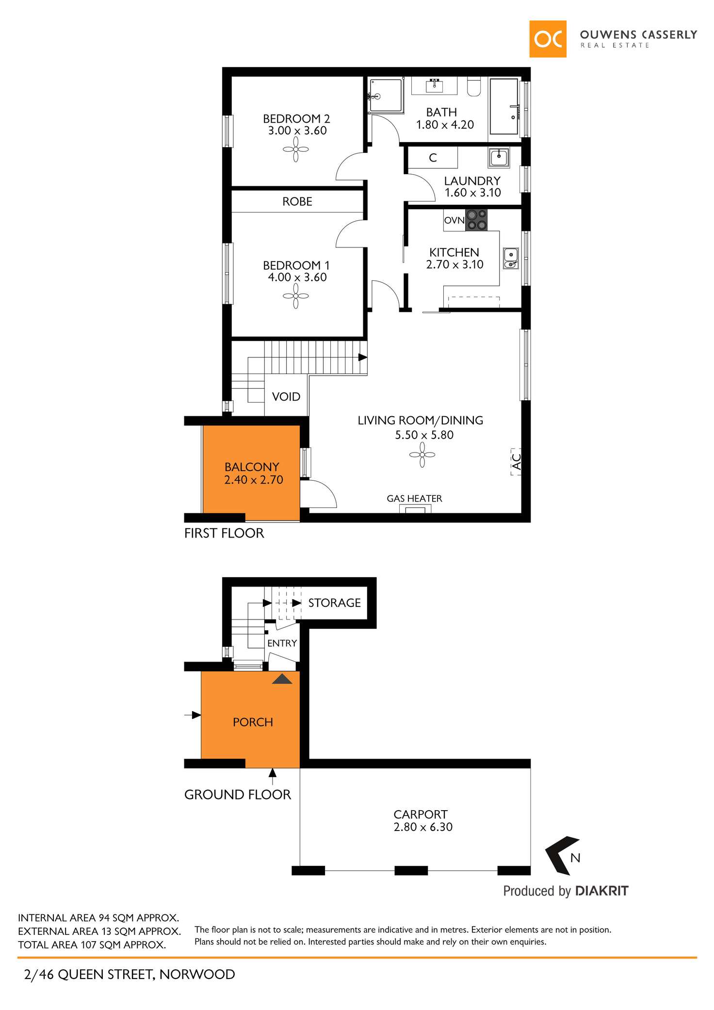Floorplan of Homely unit listing, 2/46 Queen Street, Norwood SA 5067