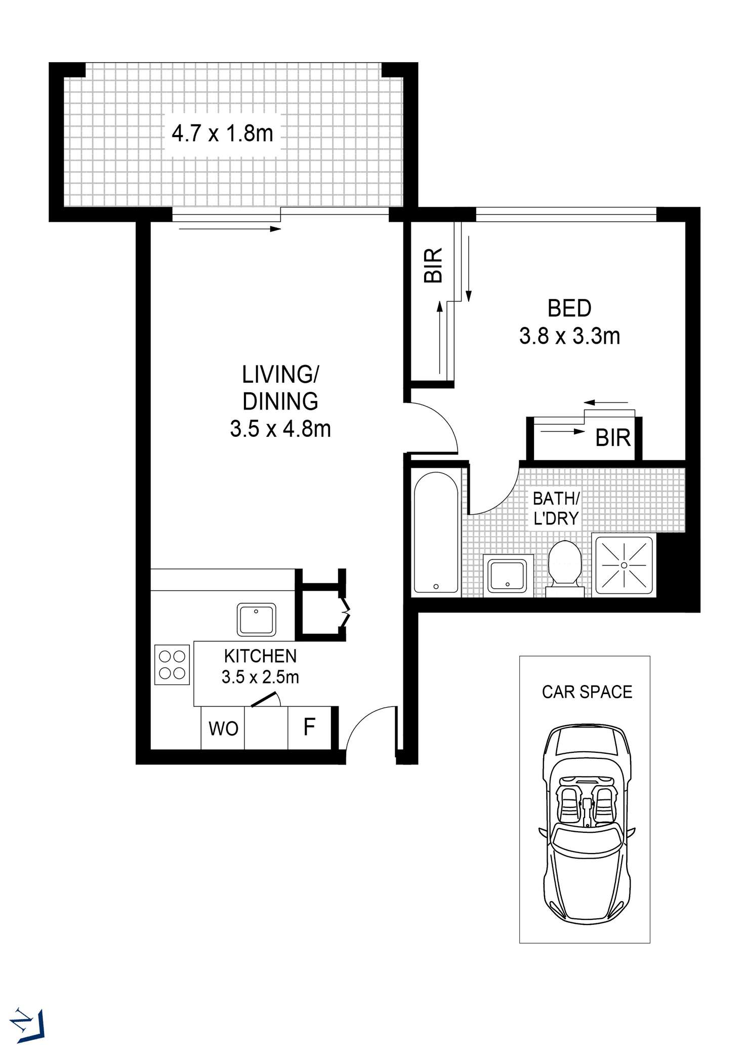 Floorplan of Homely apartment listing, 132/6-14 Oxford Street, Darlinghurst NSW 2010