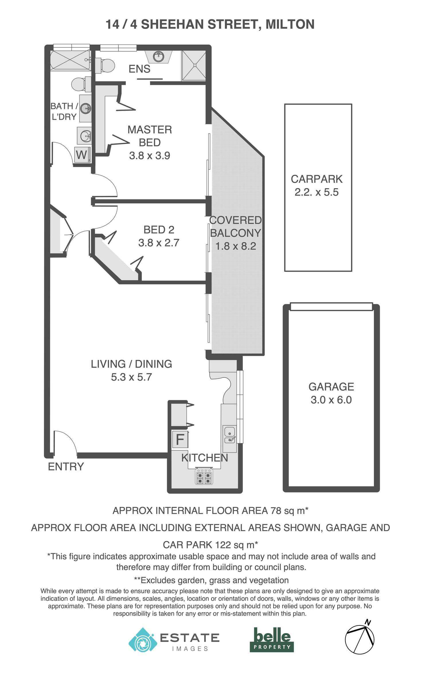 Floorplan of Homely unit listing, 14/4 Sheehan Street, Milton QLD 4064