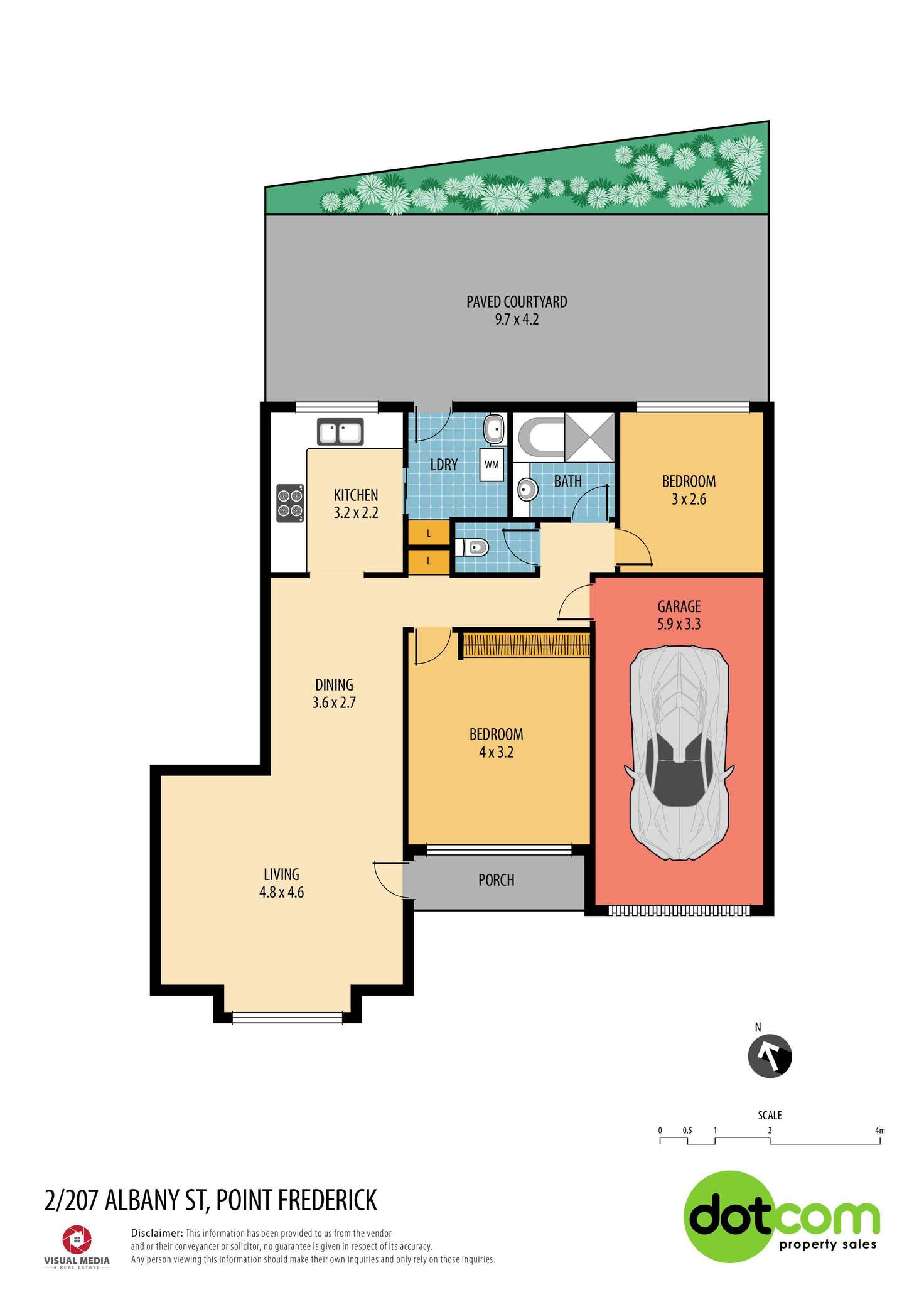 Floorplan of Homely villa listing, 2/207 Albany Street, Point Frederick NSW 2250