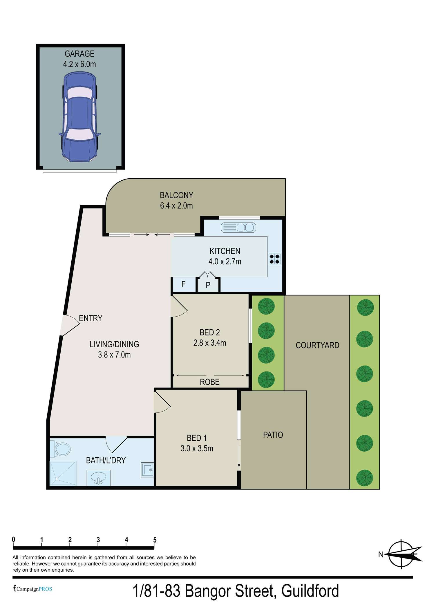 Floorplan of Homely unit listing, 1/81-83 Bangor Street, Guildford NSW 2161