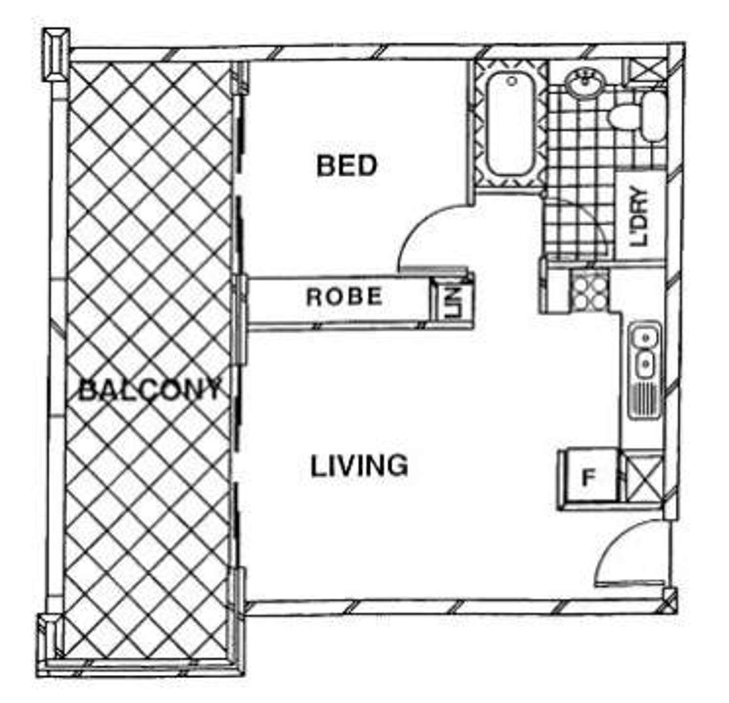 Floorplan of Homely apartment listing, 913/242 Elizabeth Street, Surry Hills NSW 2010