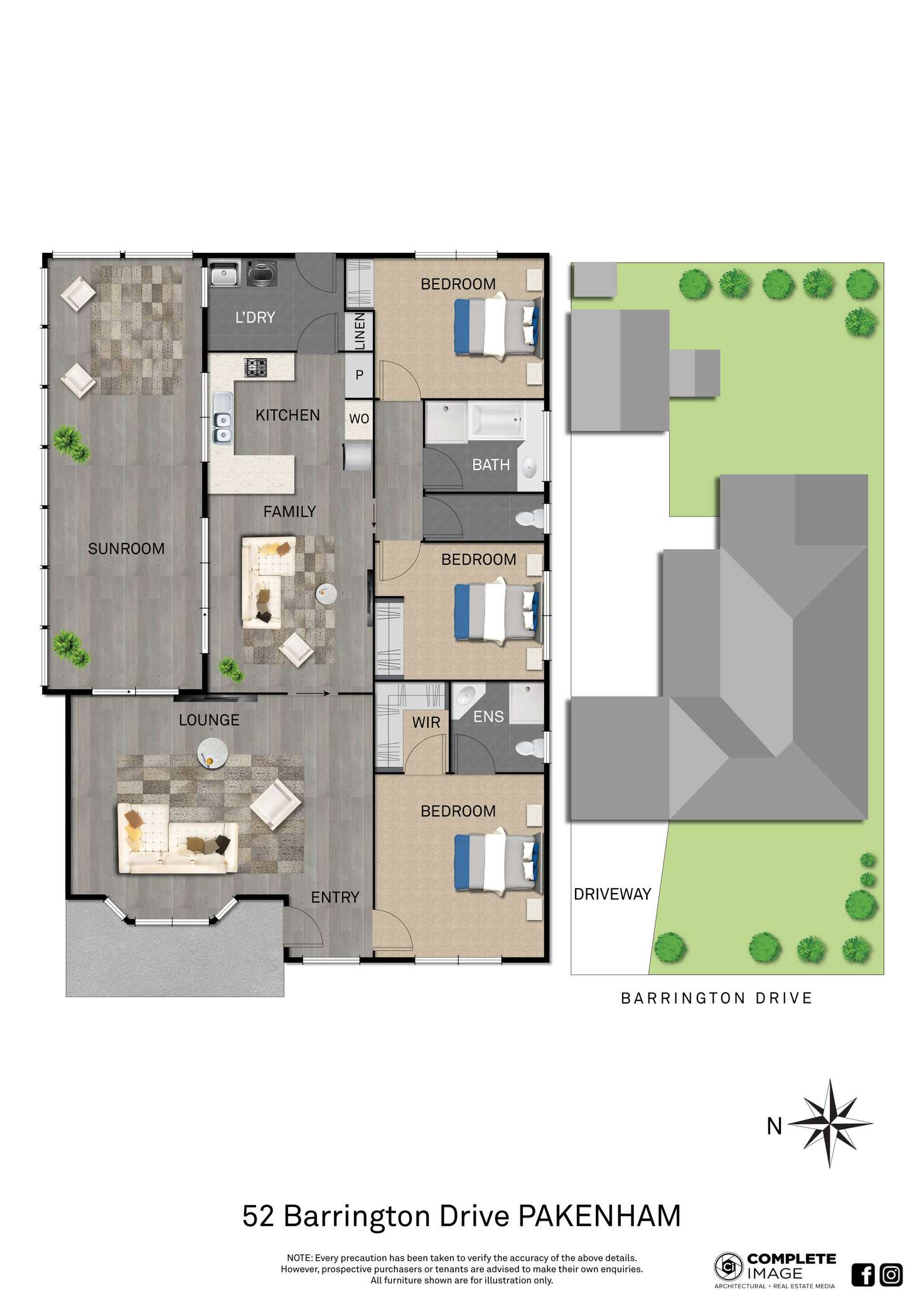 Floorplan of Homely house listing, 52 Barrington Drive, Pakenham VIC 3810