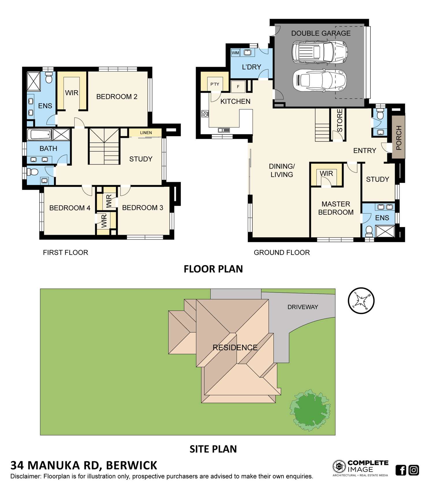 Floorplan of Homely house listing, 34 Manuka Road, Berwick VIC 3806