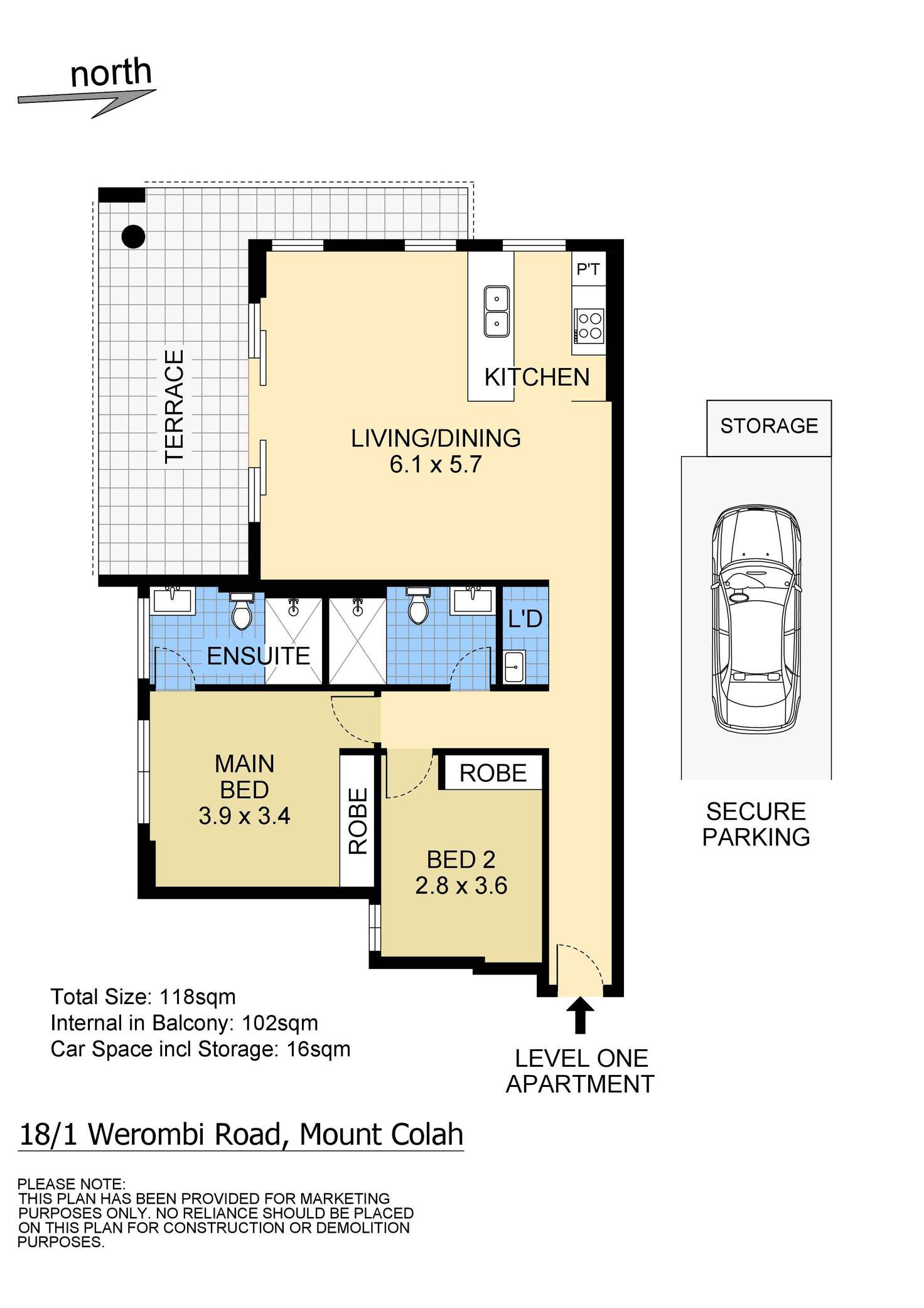 Floorplan of Homely apartment listing, 18/1-3 Werombi Road, Mount Colah NSW 2079