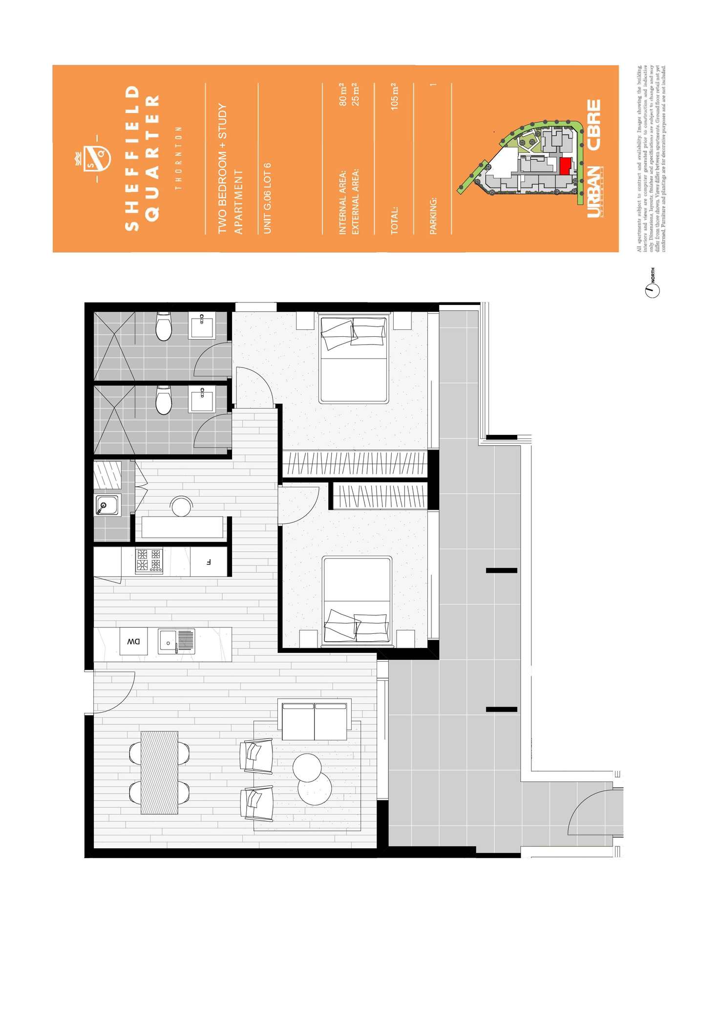 Floorplan of Homely apartment listing, 6/60 Lord Sheffield Circuit, Penrith NSW 2750