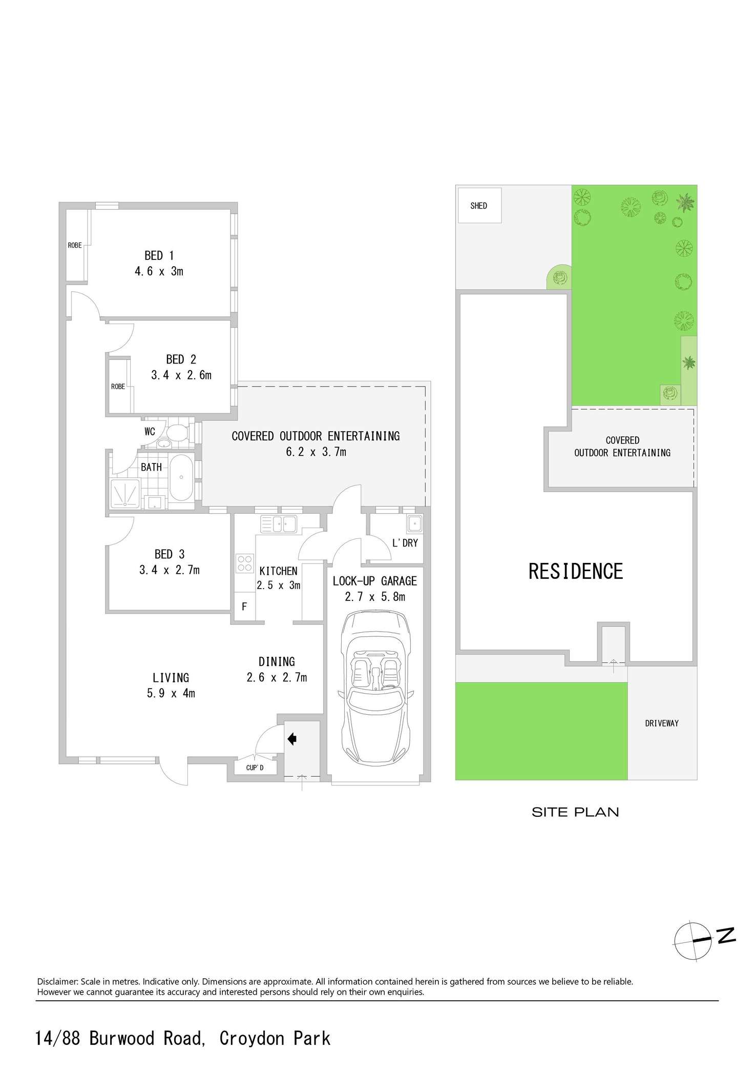 Floorplan of Homely townhouse listing, 14/88-90 Burwood Road, Croydon Park NSW 2133