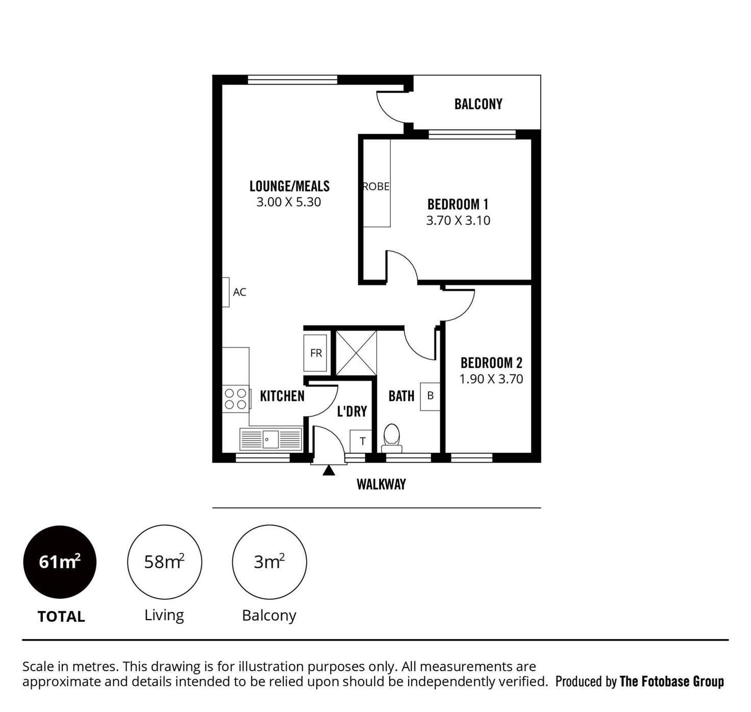 Floorplan of Homely unit listing, 6/5 Leicester Street, Glenelg North SA 5045