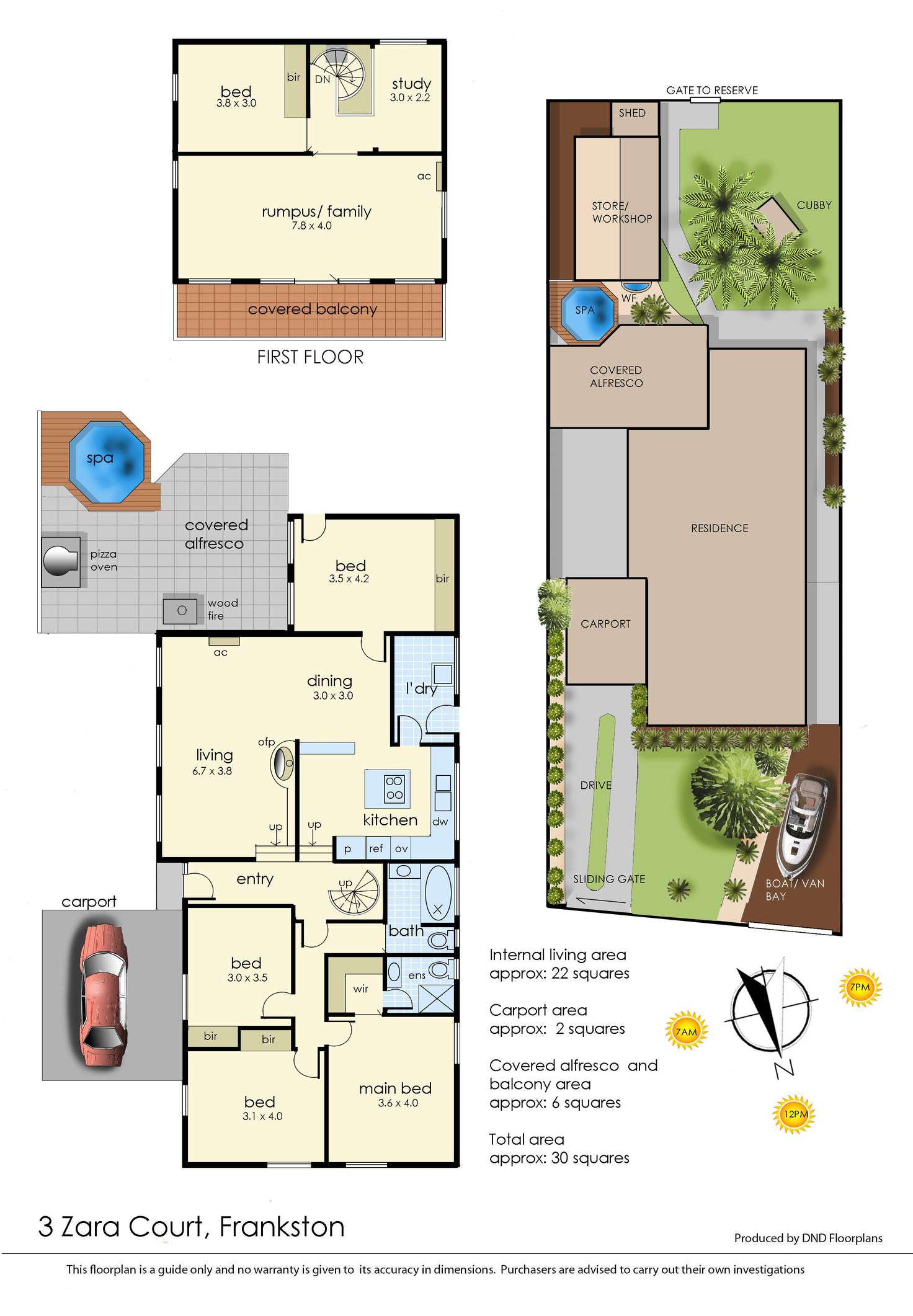 Floorplan of Homely house listing, 3 Zara Court, Frankston VIC 3199