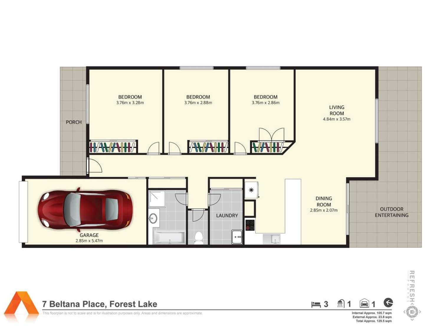 Floorplan of Homely house listing, 7 Beltana Place, Forest Lake QLD 4078