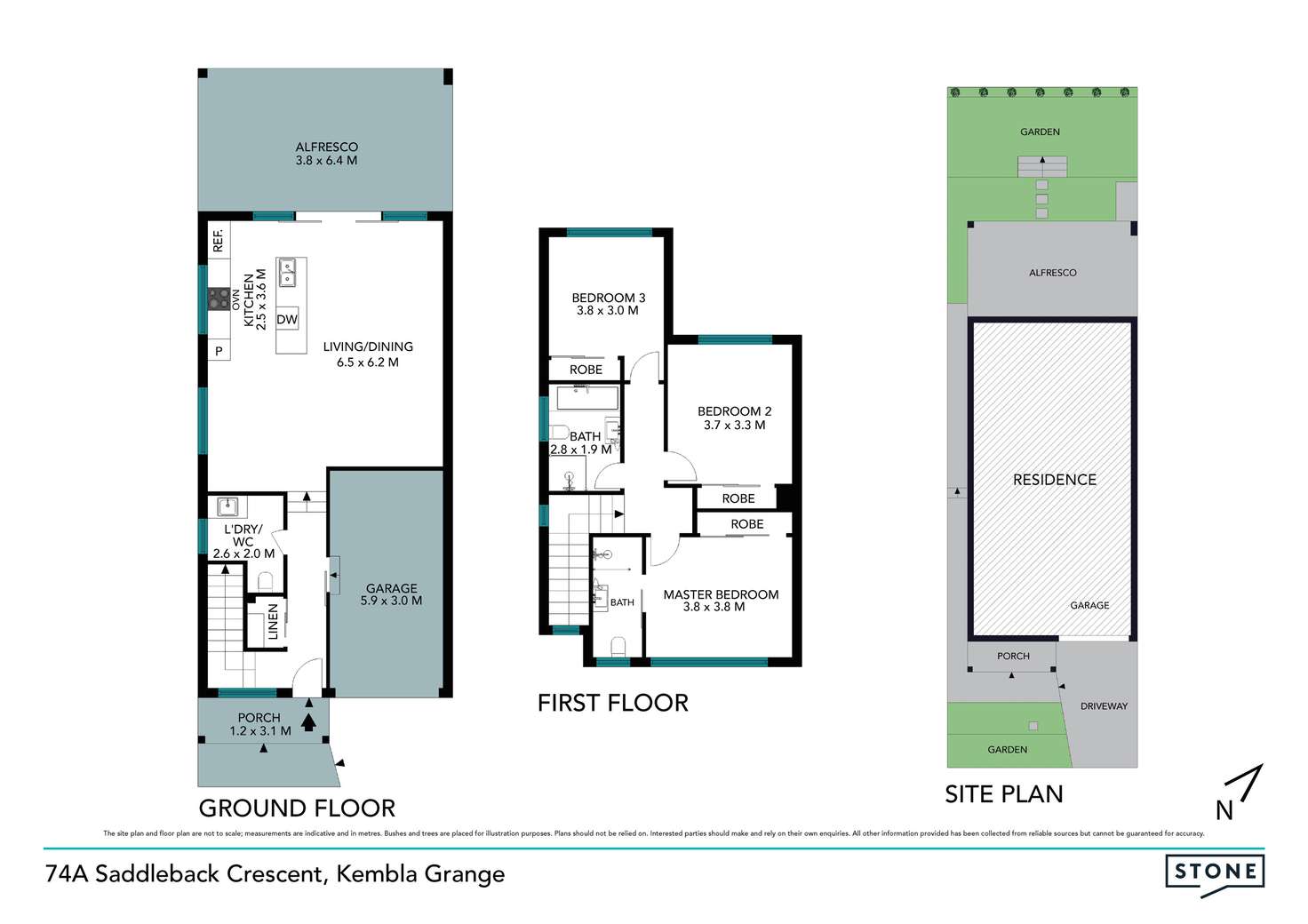 Floorplan of Homely semiDetached listing, 74A Saddleback Crescent, Kembla Grange NSW 2526
