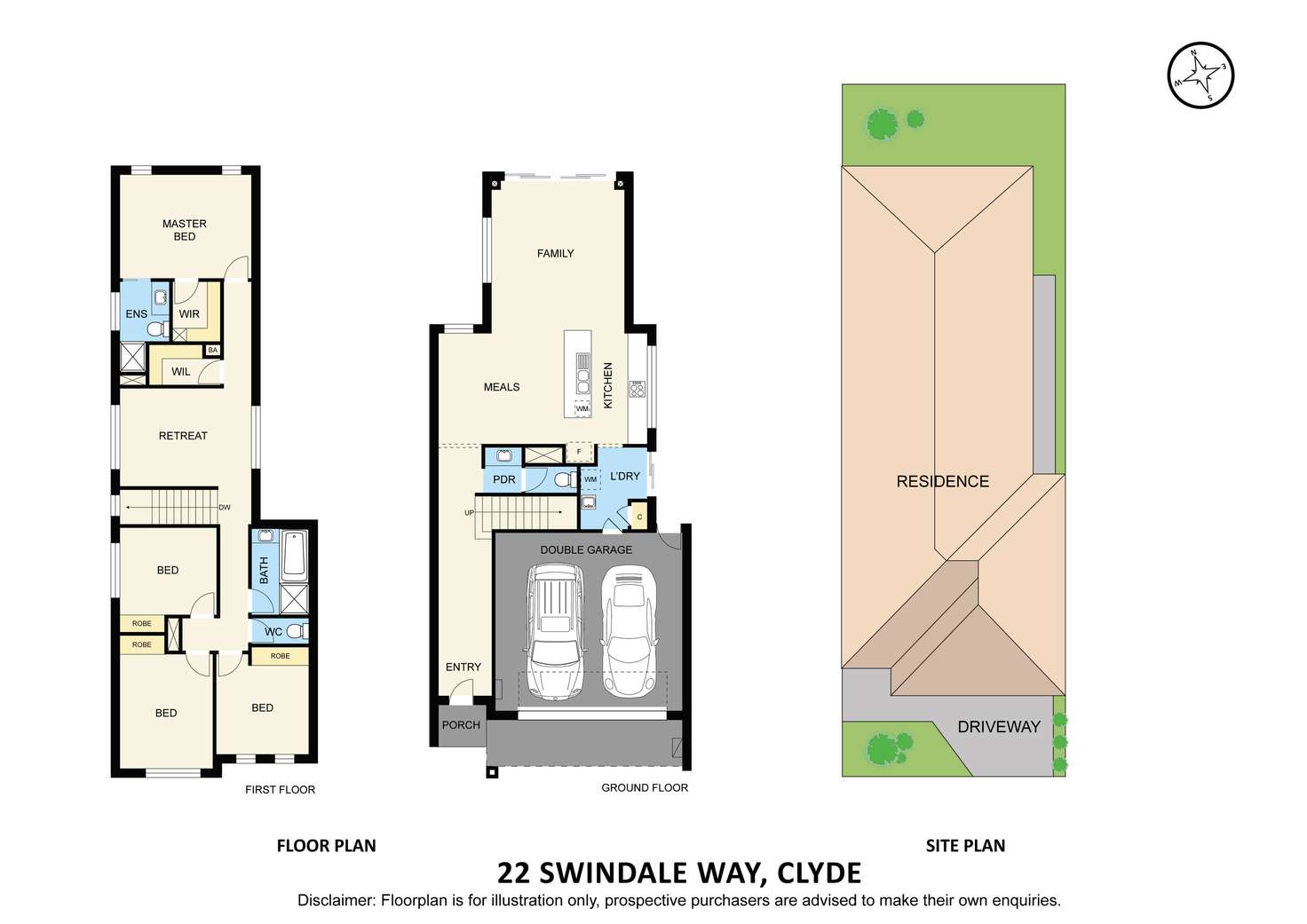 Floorplan of Homely house listing, 22 Swindale Way, Clyde North VIC 3978