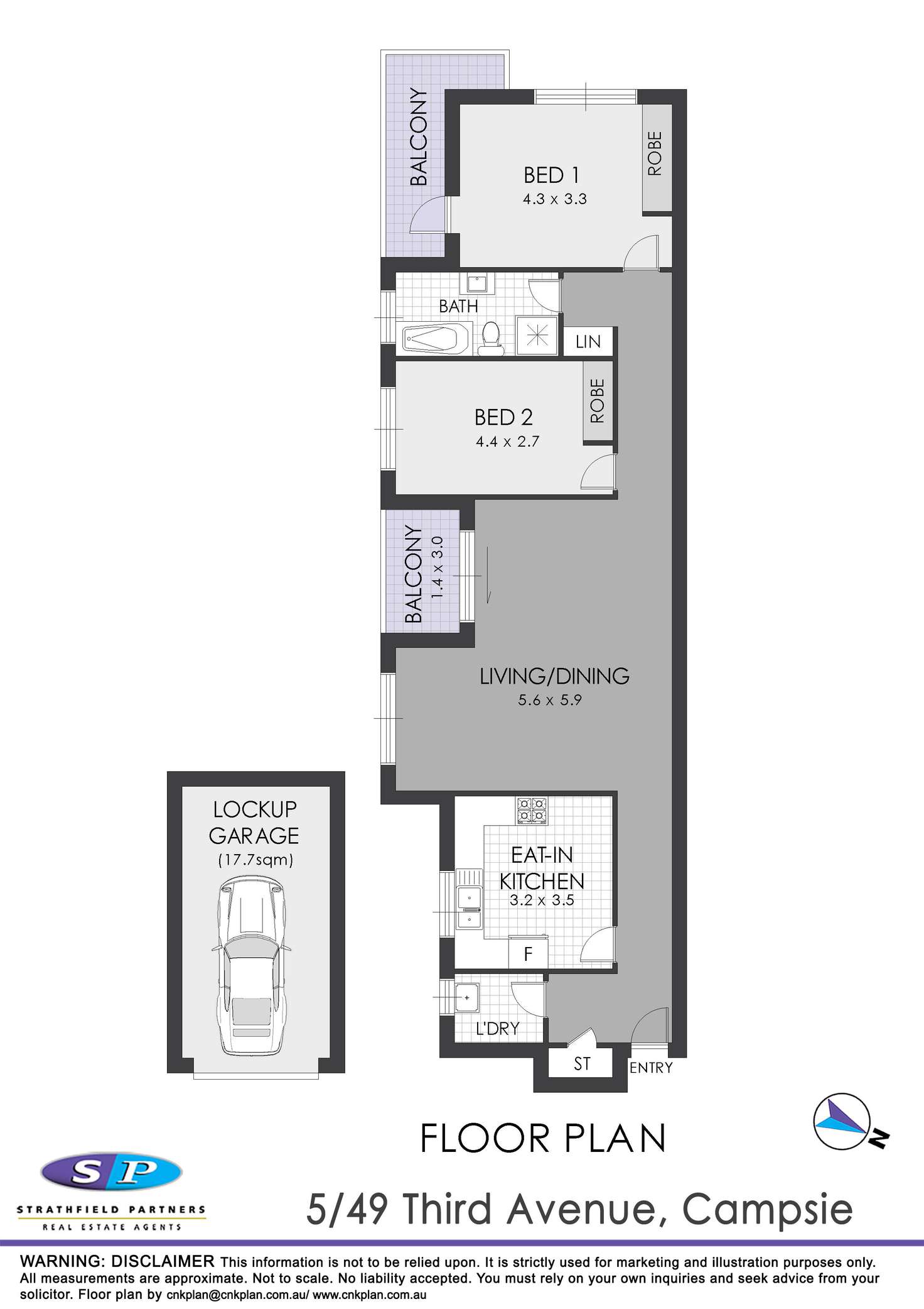 Floorplan of Homely apartment listing, 5/49 Third Avenue, Campsie NSW 2194