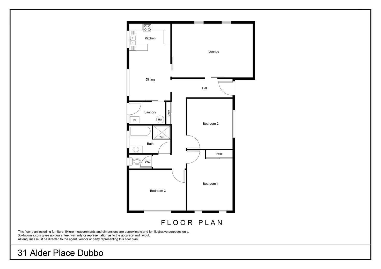 Floorplan of Homely house listing, 31 Alder Place, Dubbo NSW 2830