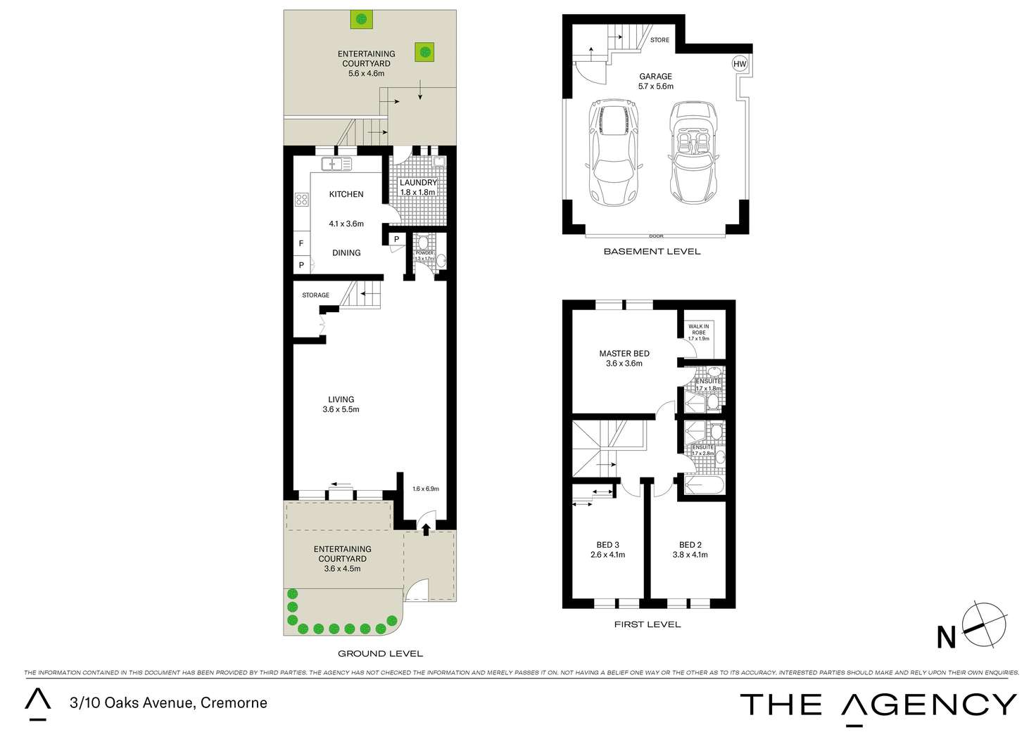 Floorplan of Homely townhouse listing, 3/10 Oaks Avenue, Cremorne NSW 2090