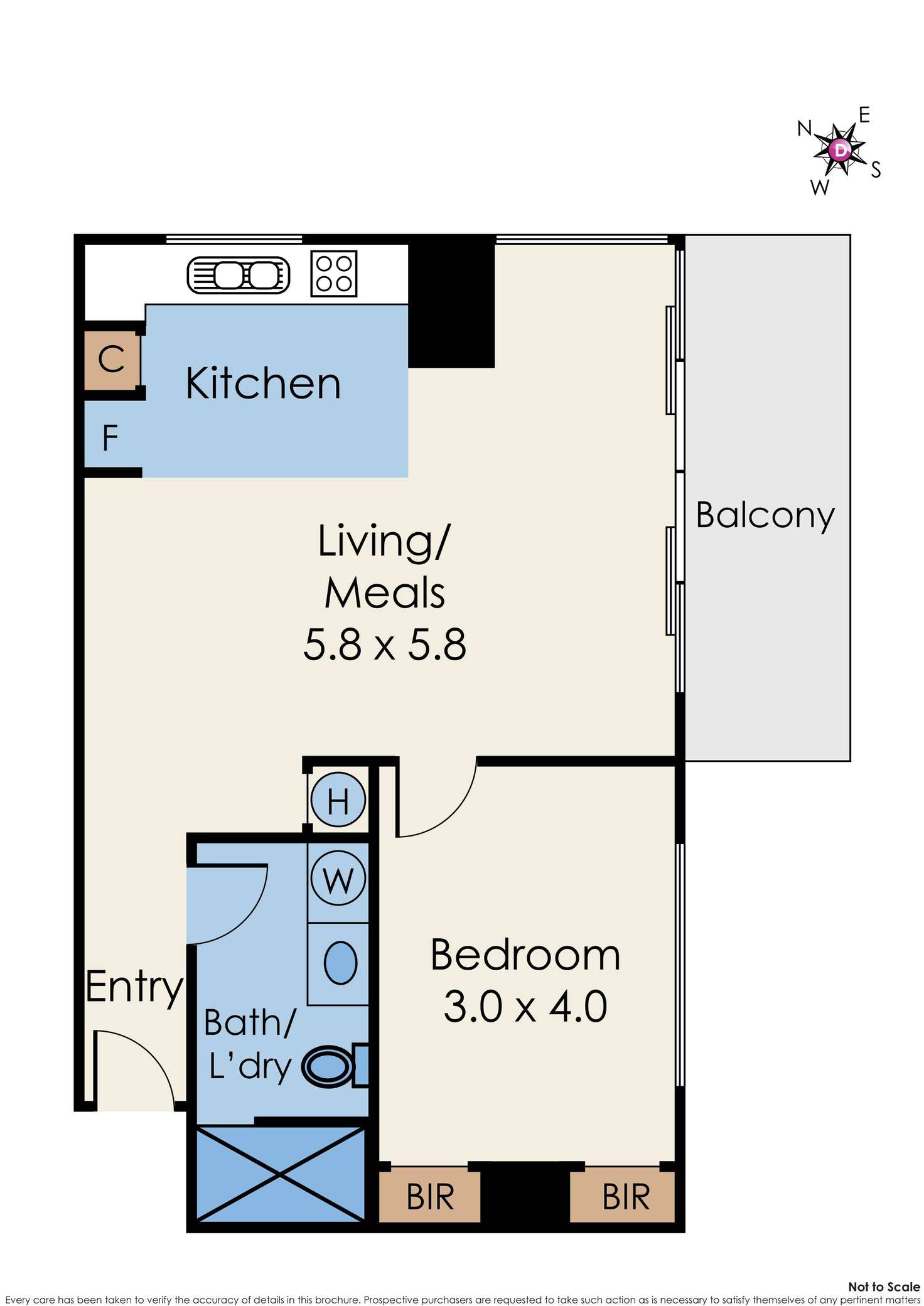 Floorplan of Homely apartment listing, 305/83 Queens Road, Melbourne VIC 3004