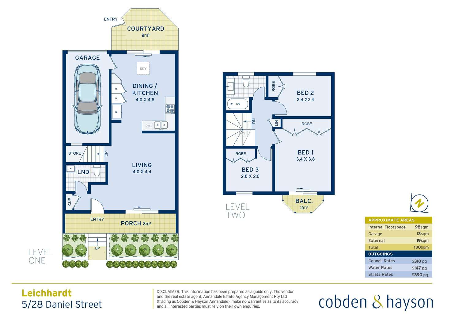 Floorplan of Homely townhouse listing, 5/28 Daniel Street, Leichhardt NSW 2040