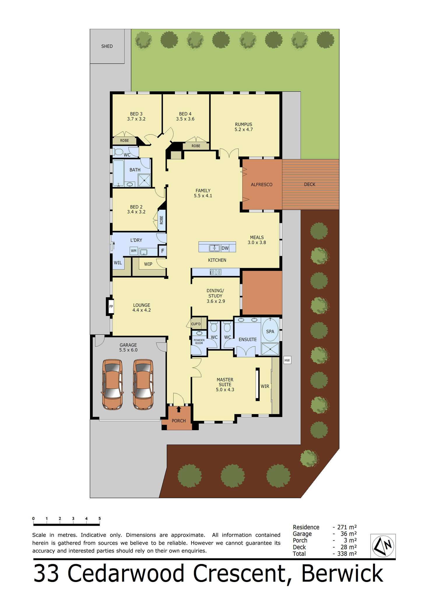 Floorplan of Homely house listing, 33 Cedarwood Crescent, Berwick VIC 3806