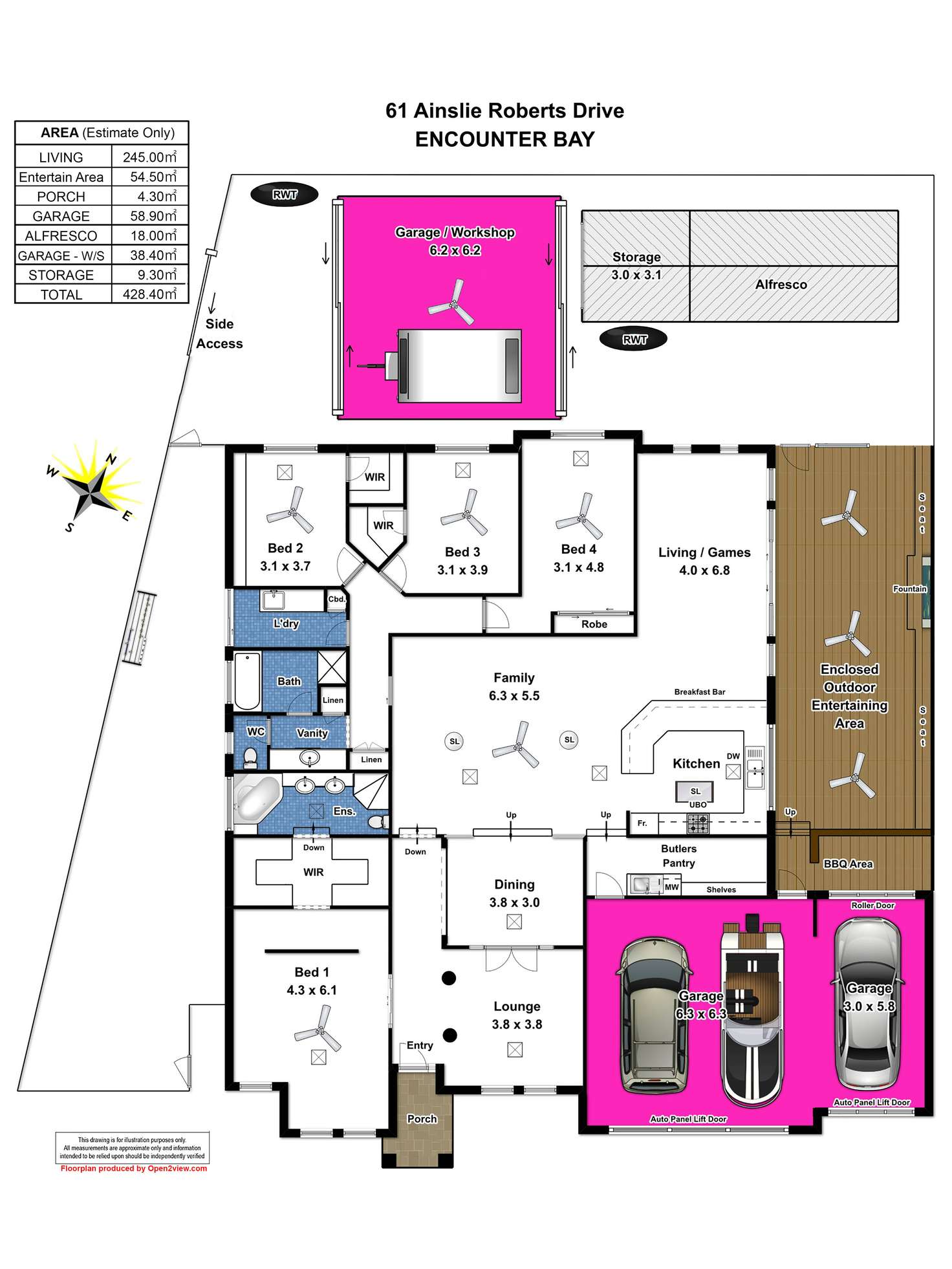 Floorplan of Homely house listing, 61 Ainslie Roberts Drive, Encounter Bay SA 5211