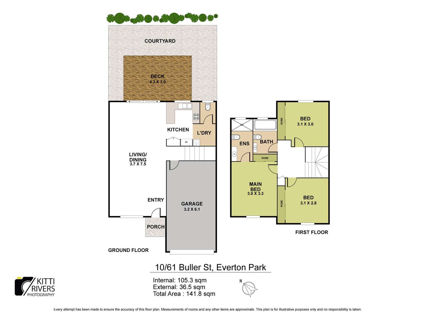 Floorplan of Homely townhouse listing, 10/61 Buller Street, Everton Park QLD 4053