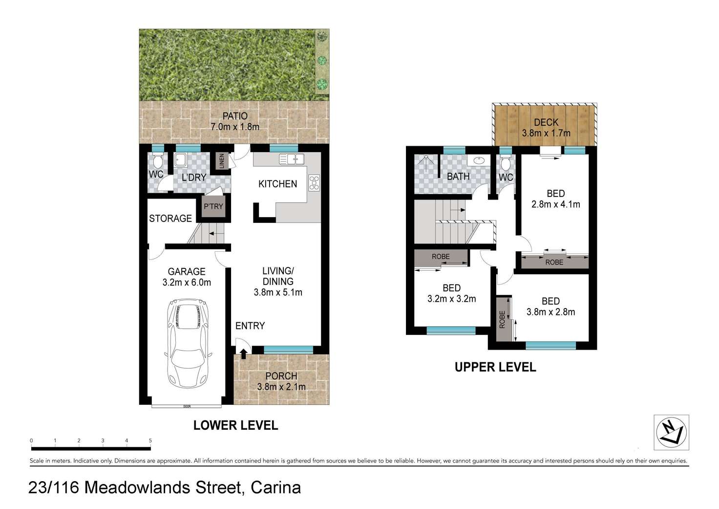 Floorplan of Homely townhouse listing, 23/116 Meadowlands Road, Carina QLD 4152