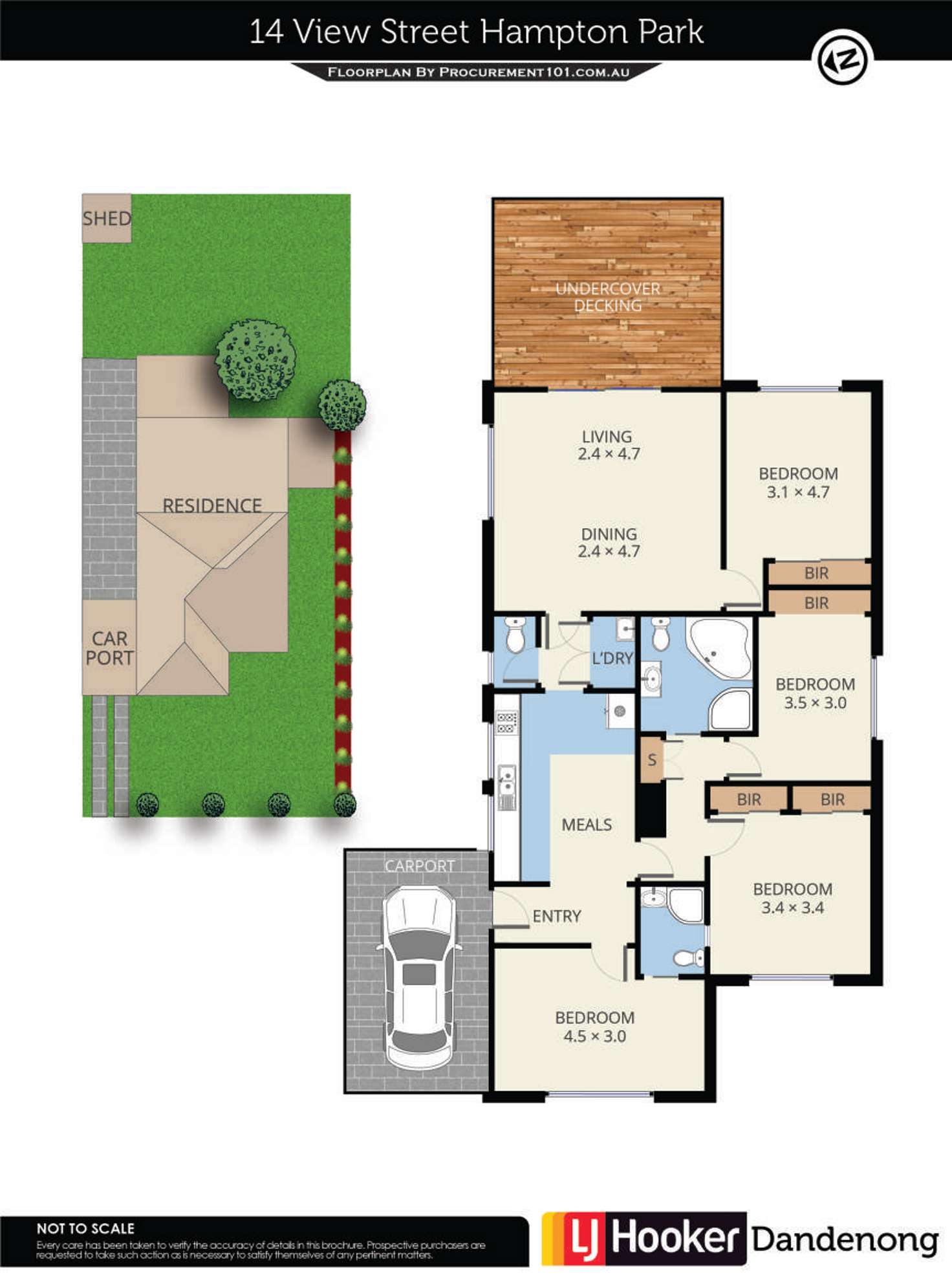 Floorplan of Homely house listing, 14 View Street, Hampton Park VIC 3976