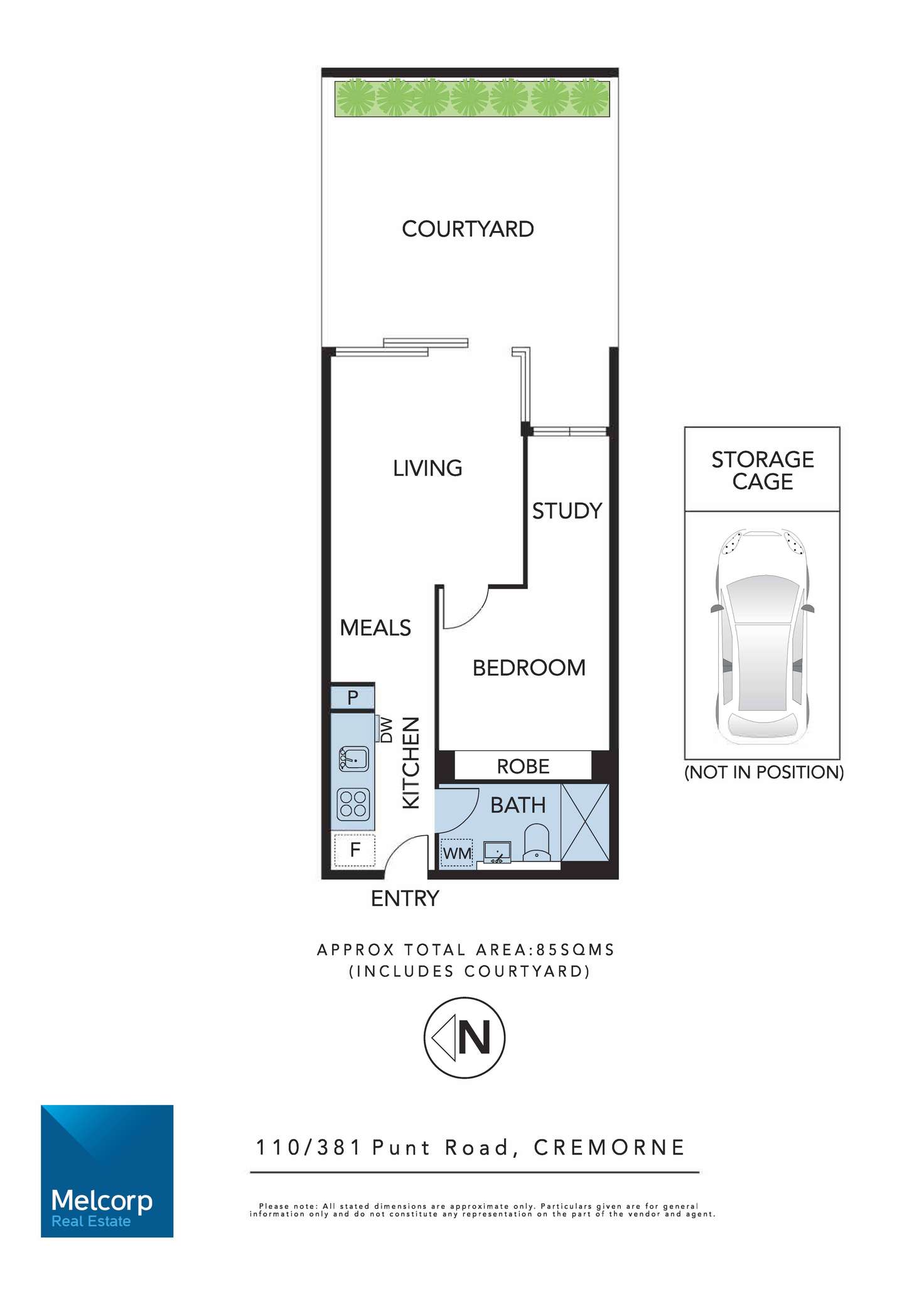 Floorplan of Homely apartment listing, 110/381 Punt Road, Cremorne VIC 3121