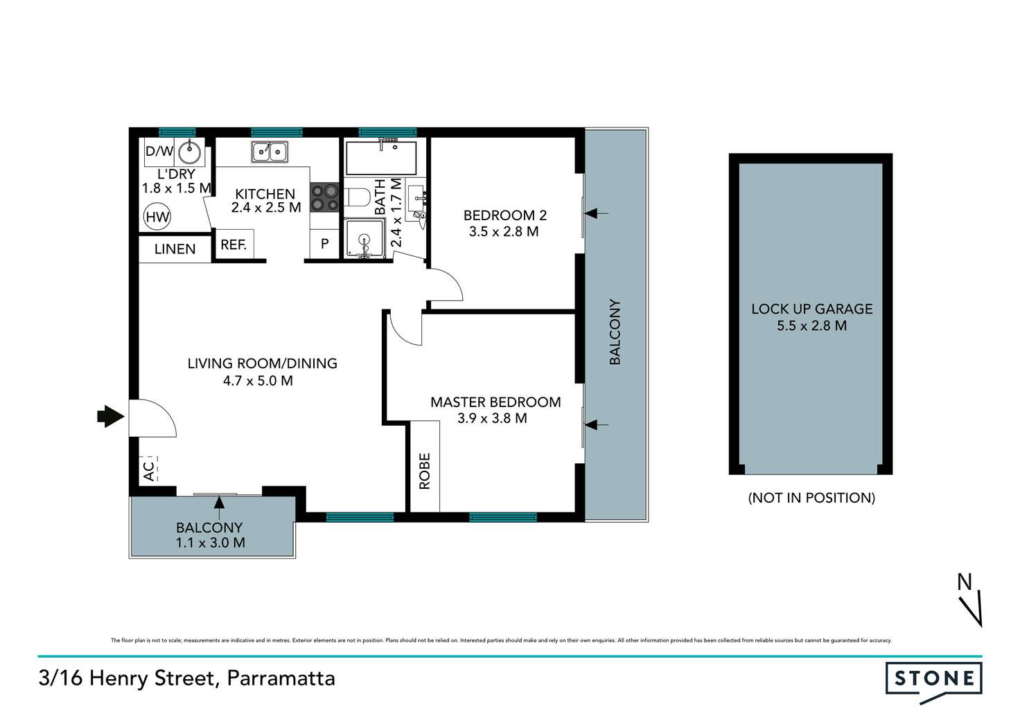 Floorplan of Homely apartment listing, 3/16 Henry Street, Parramatta NSW 2150